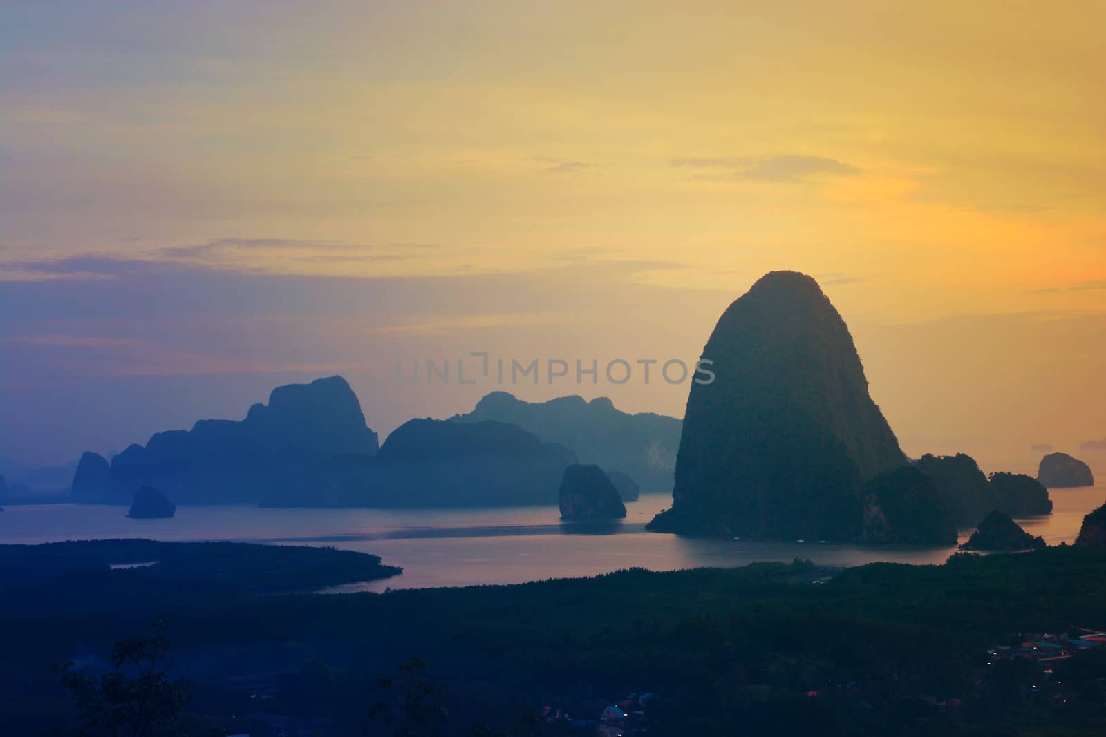 Beautiful view of Phang Nga Bay from Samed Nang Chee by ideation90