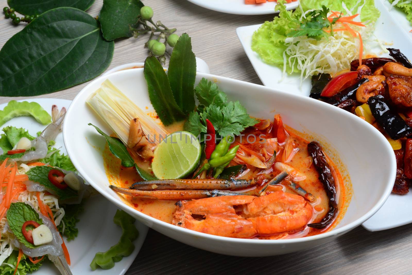 River prawn spicy soup,(in Thai: Tom Yum goong or Tom Yum kung) by ideation90