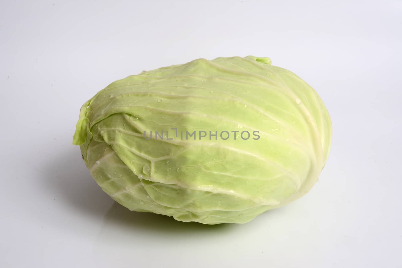 Cabbage on  white background.