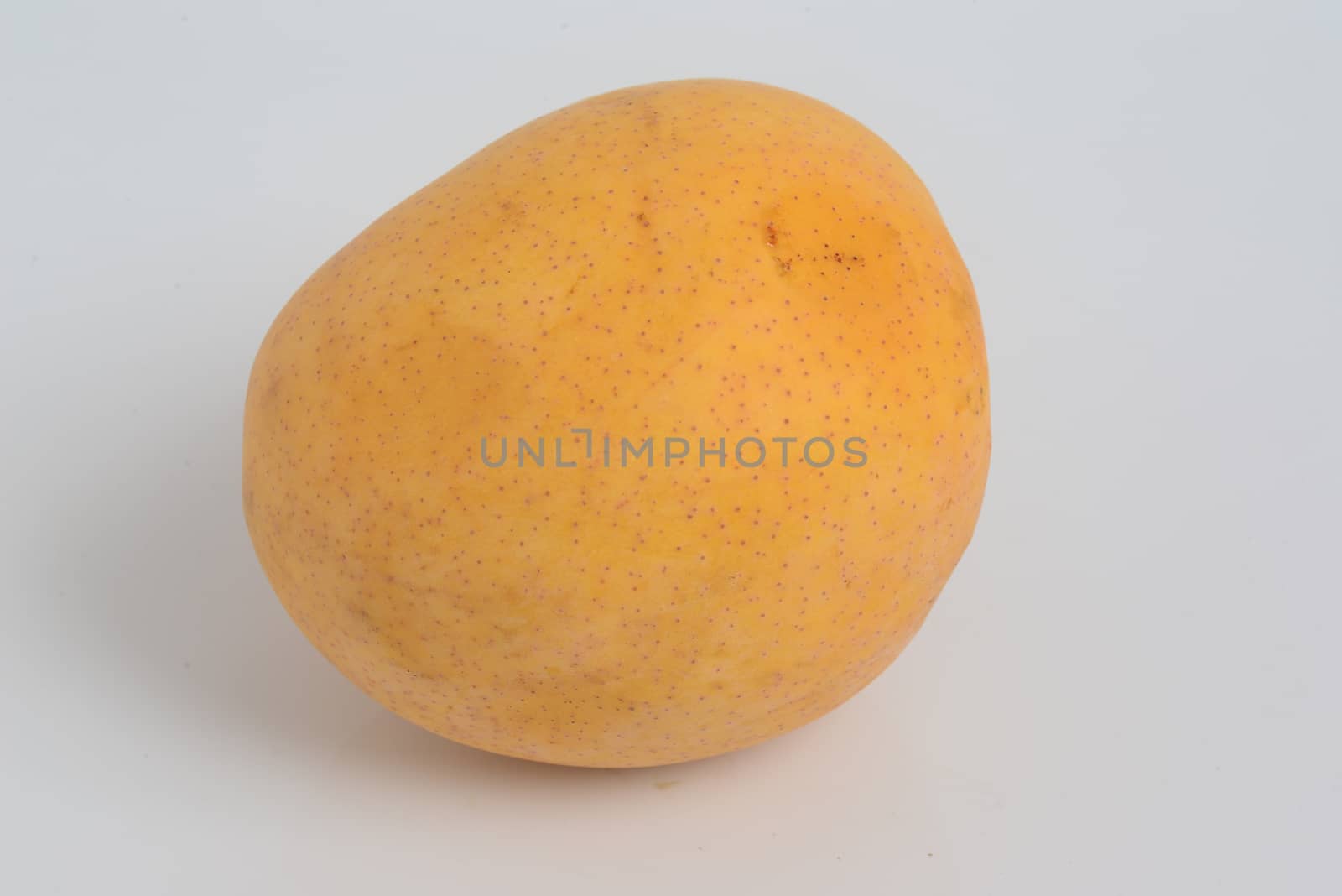 Yellow  Mango R2E2  on white background by ideation90
