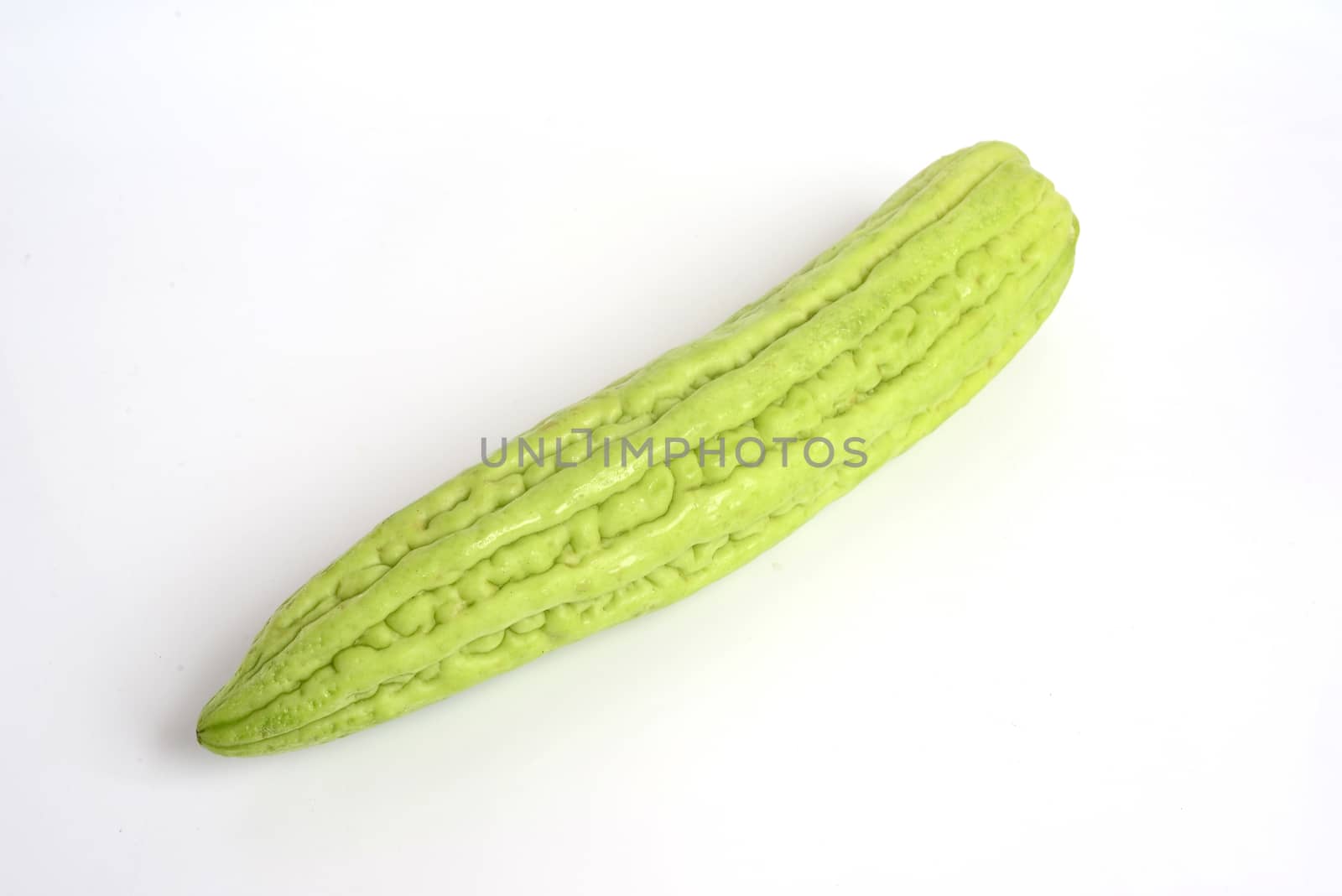 Bitter melon on  white background. by ideation90