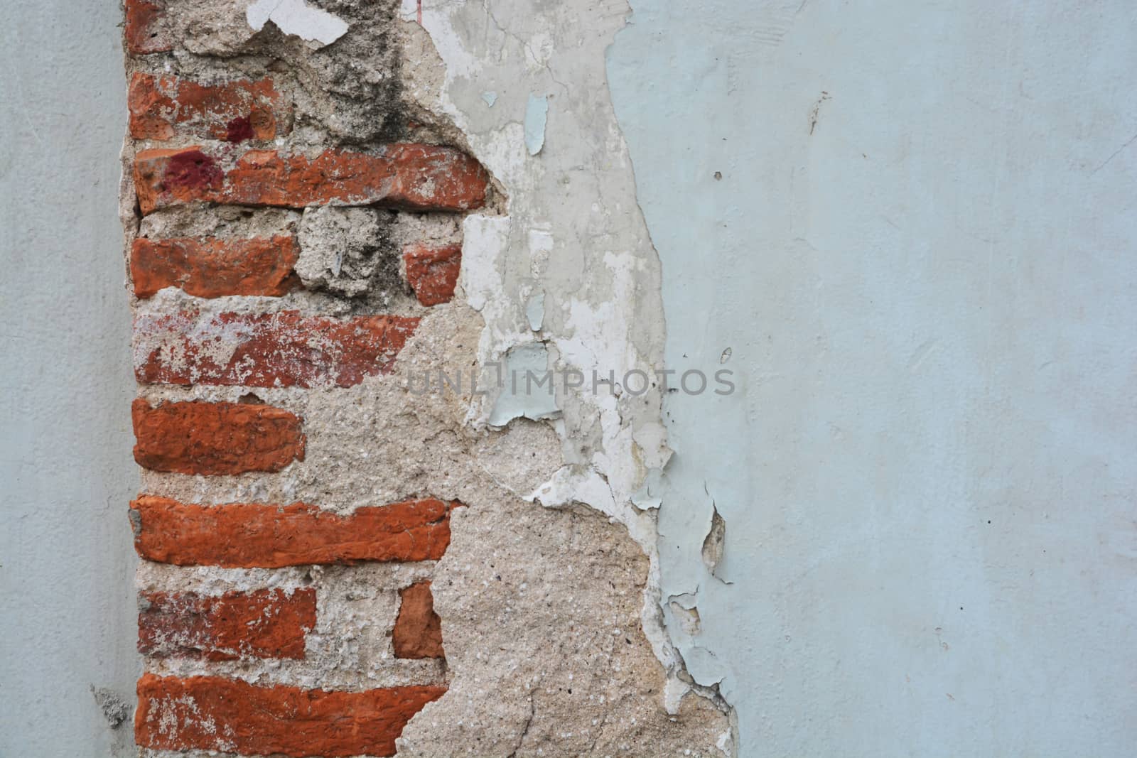 Old cracked wall ,Old brick wall.