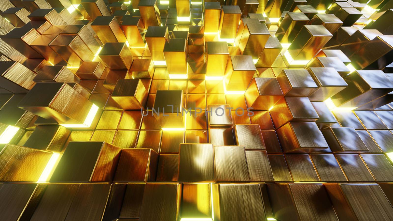 Flying On Gold Cube by urzine