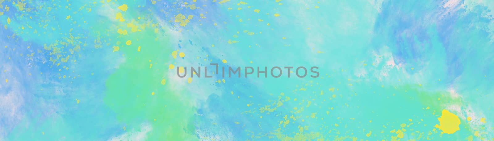 Abstract image of color powder in yellow and blue shades, digital illustration