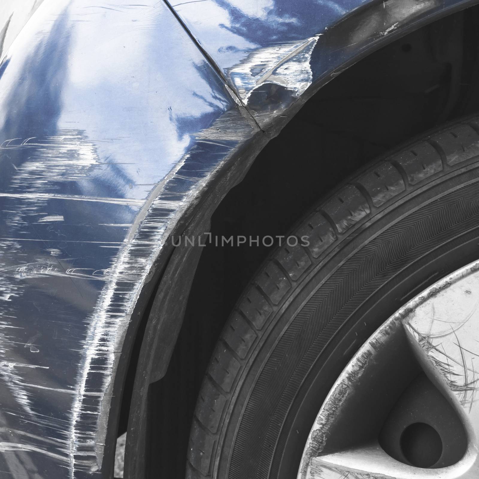 Dented car by germanopoli