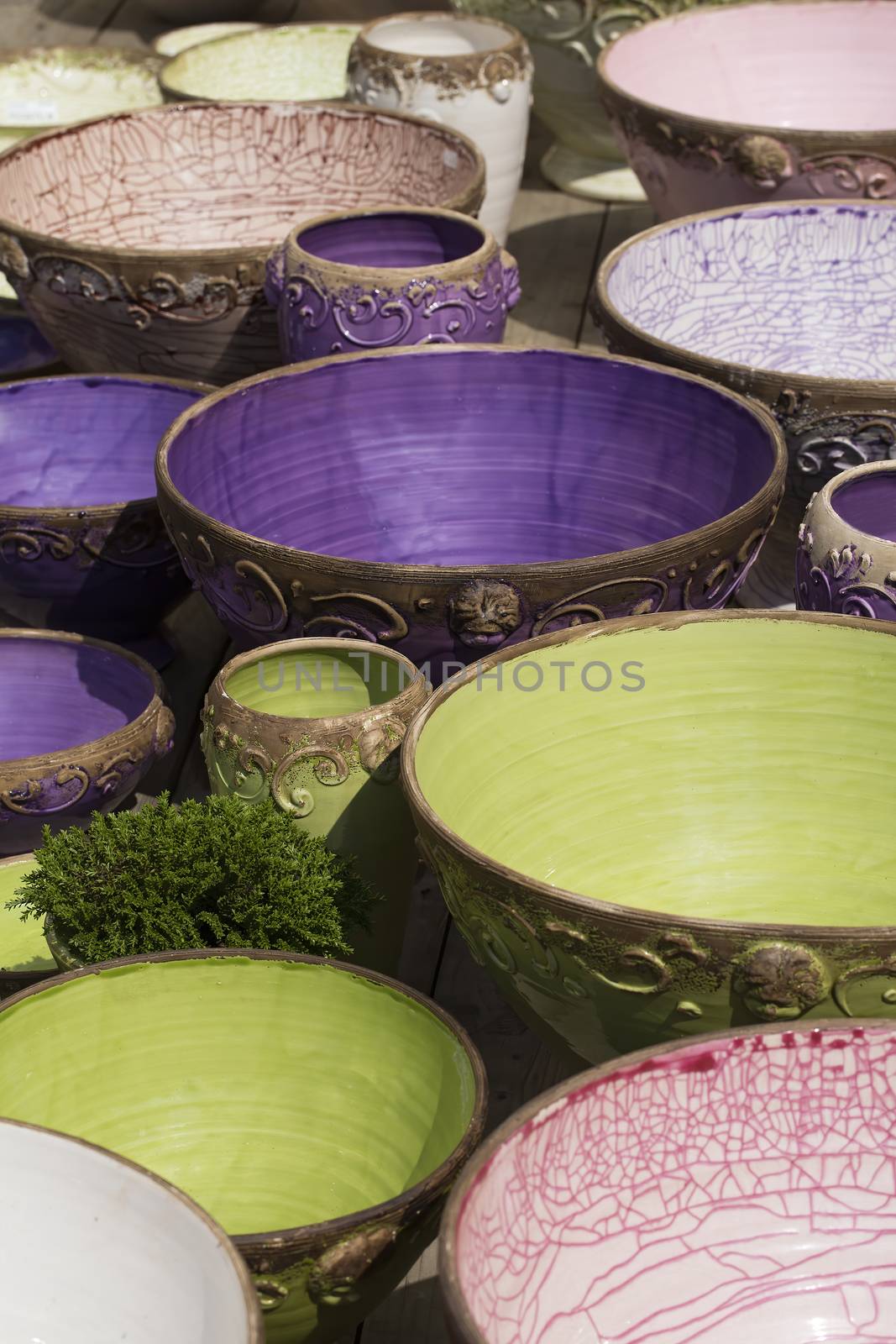 Rustic ceramic bowls in vibrant colors for sale