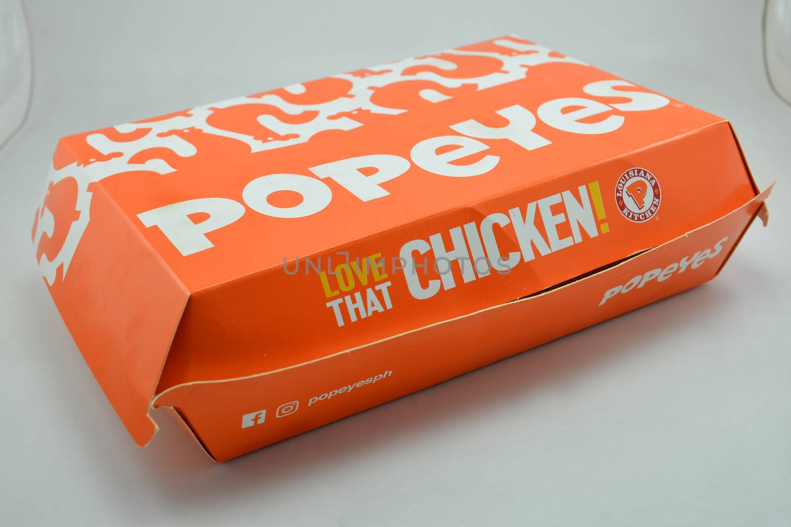 MANILA, PH - SEPT 10 - Popeyes chicken meal box on September 10, 2020 in Manila, Philippines.