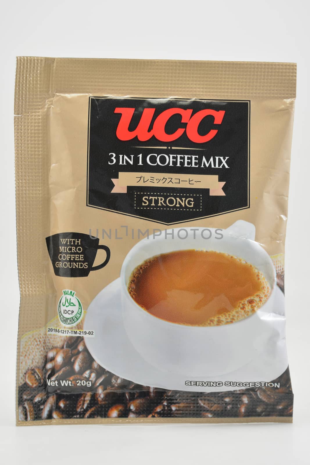 MANILA, PH - SEPT 10 - UCC 3 in 1 coffee mix strong sachet on September 10, 2020 in Manila, Philippines.