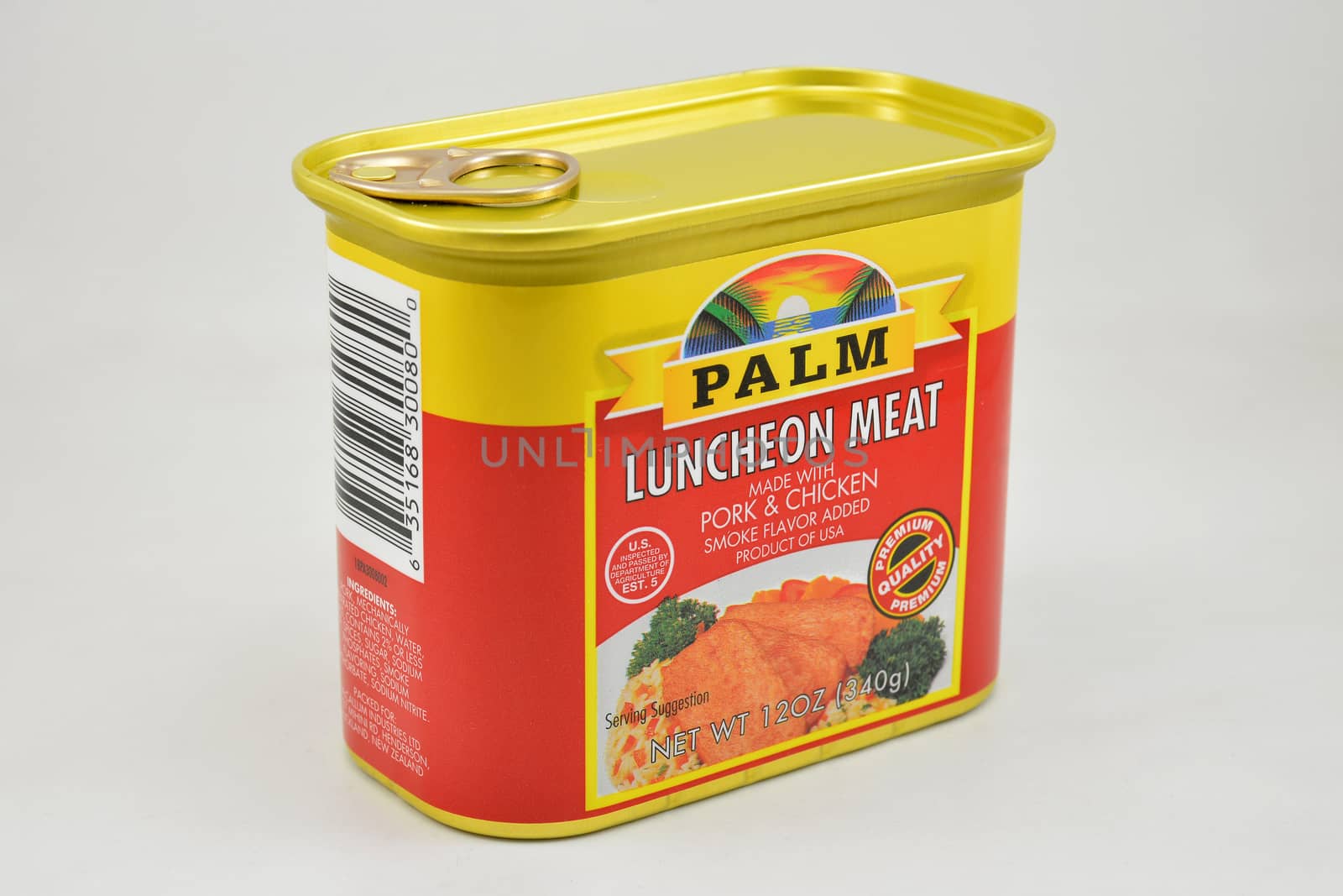 MANILA, PH - SEPT 10 - Palm luncheon meat can on September 10, 2020 in Manila, Philippines.