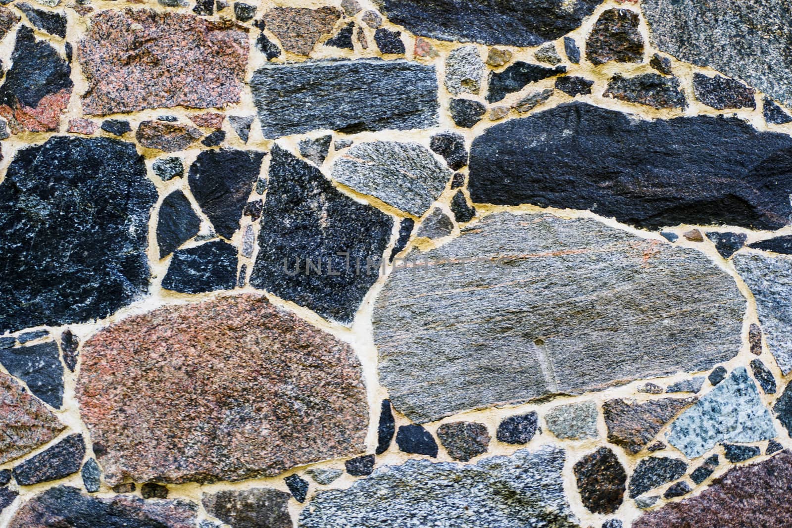 Part of a Stone Wall, Decorative Design.