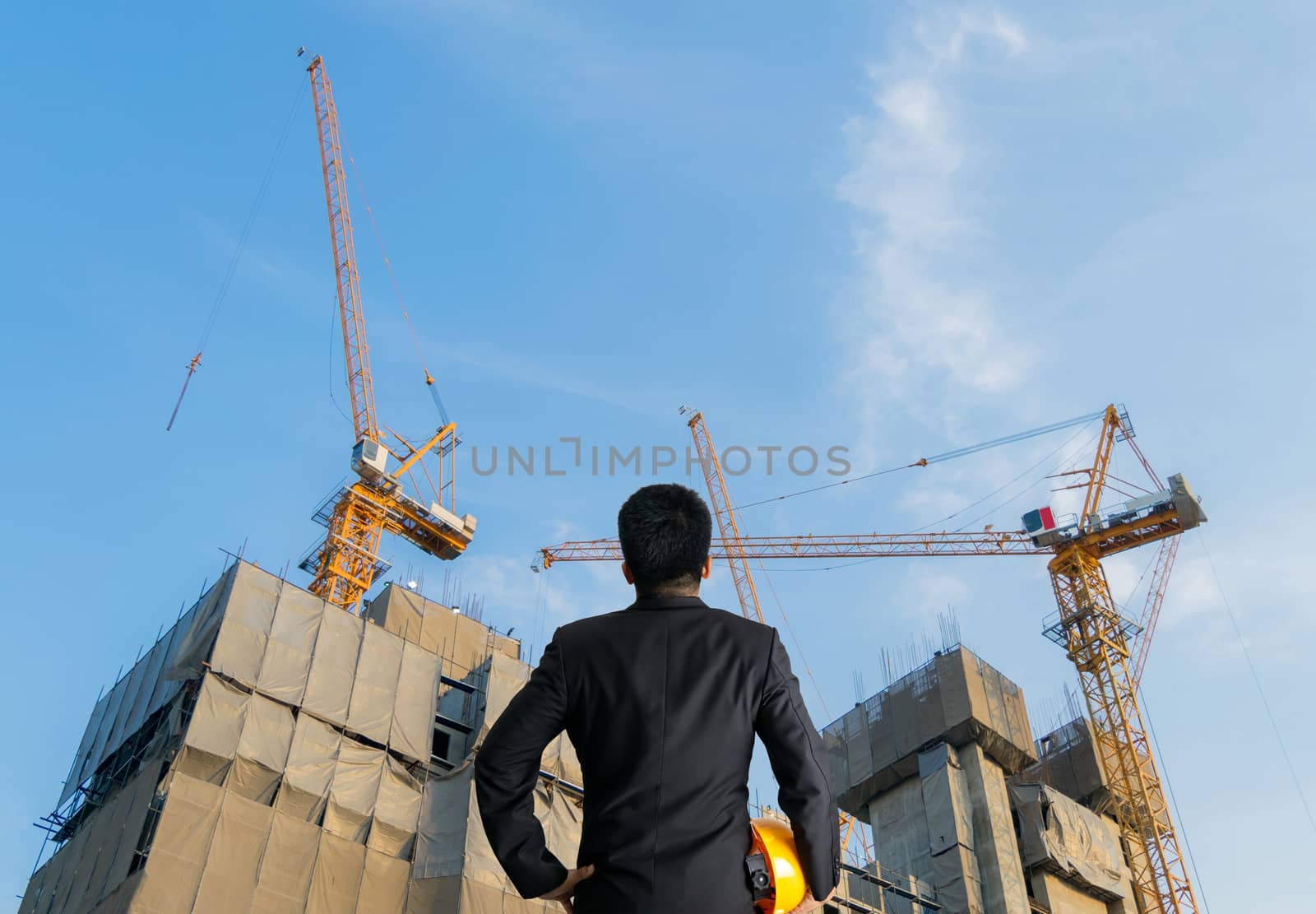 Building construction supervision a engineer and buildings