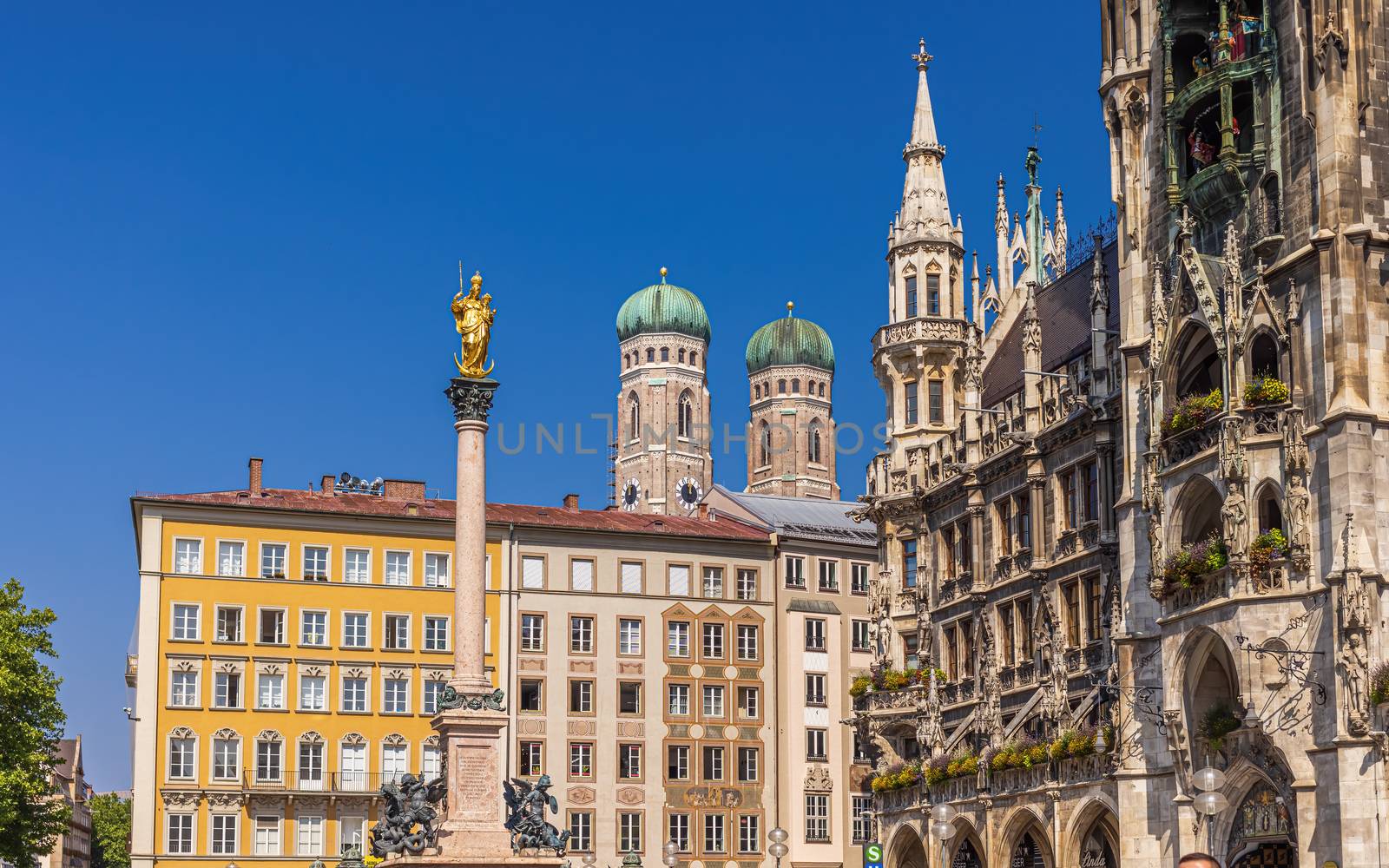 Frauenkirche and New Town Hall in Munich, Germany by COffe