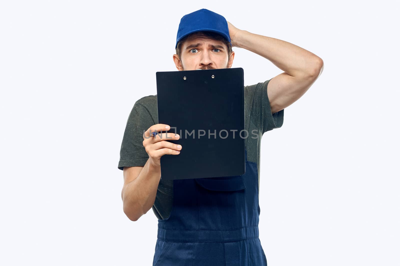 Man in working form documents loading worker service lifestyle by SHOTPRIME