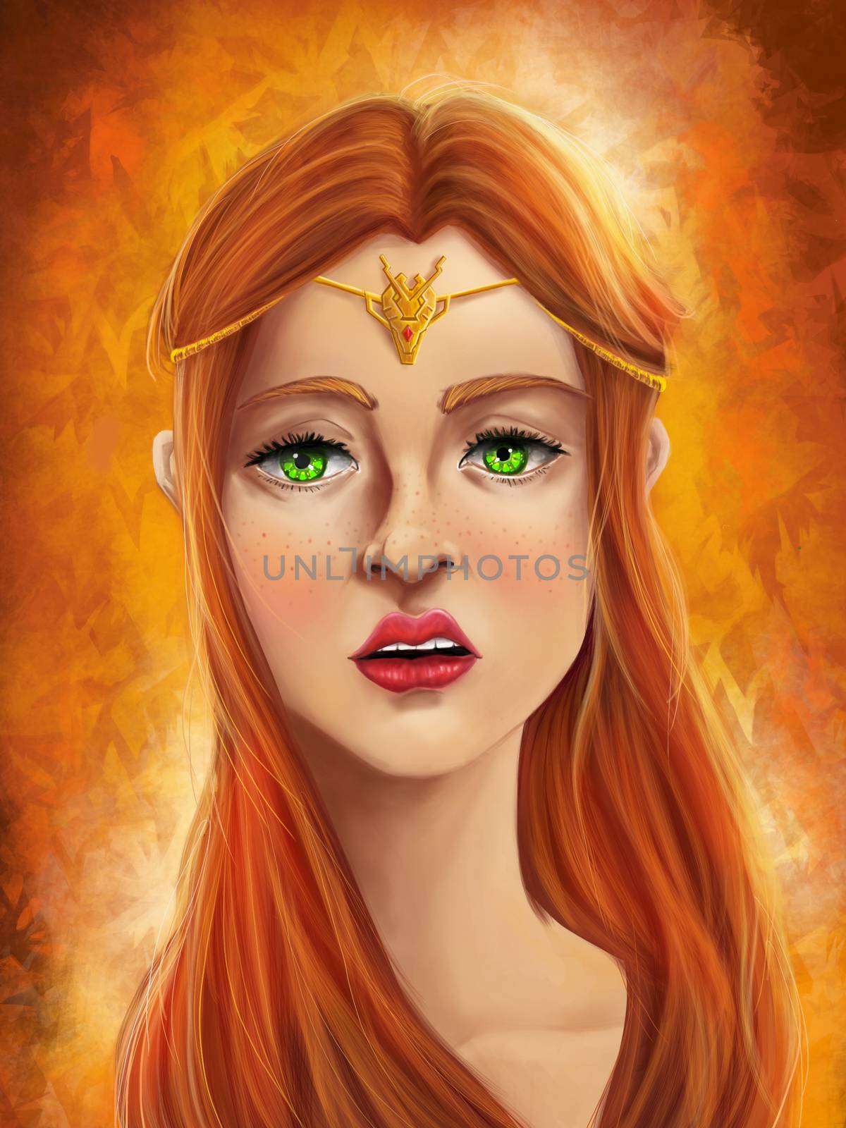 Digital painting Portrait of a Princess 