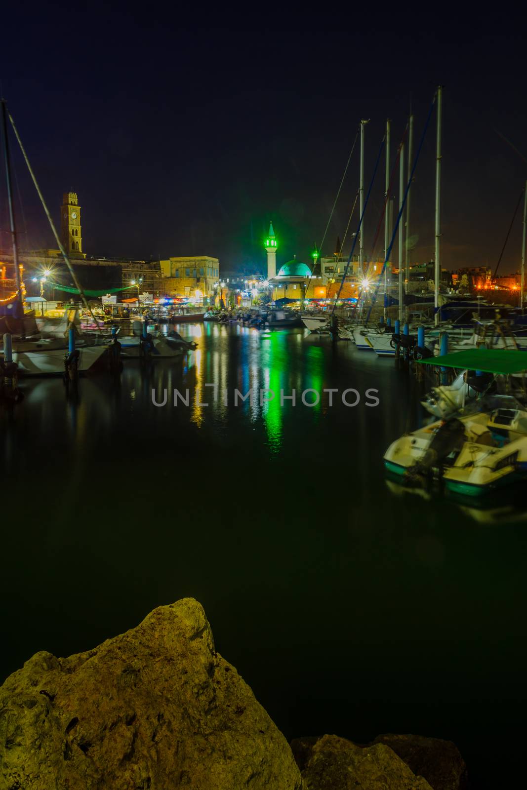 Evening view of the fishing port, old city of Acre by RnDmS
