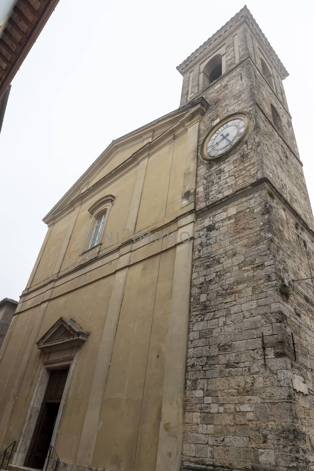 acquasparta,italy september 21 2020:Cathedral of Santa Cecilia in the town of Acquasparta