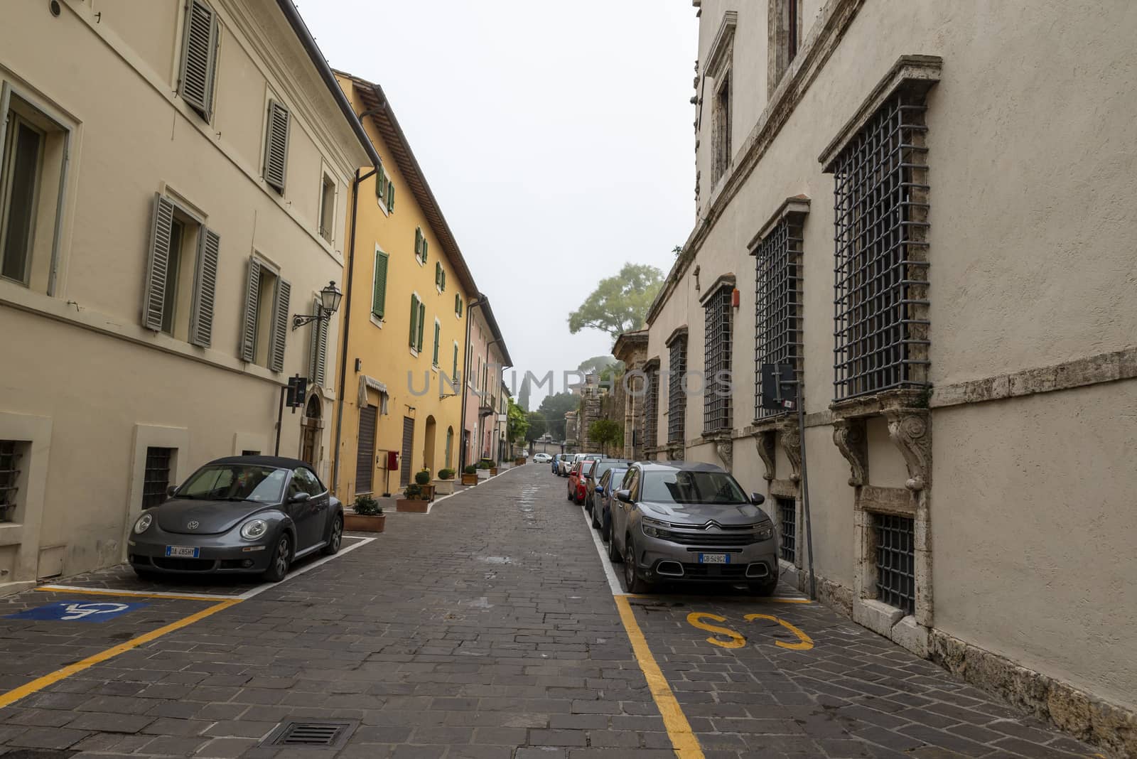 acquasparta,italy september 21 2020:corso dei Lincei in the center of the town of Acquasparta
