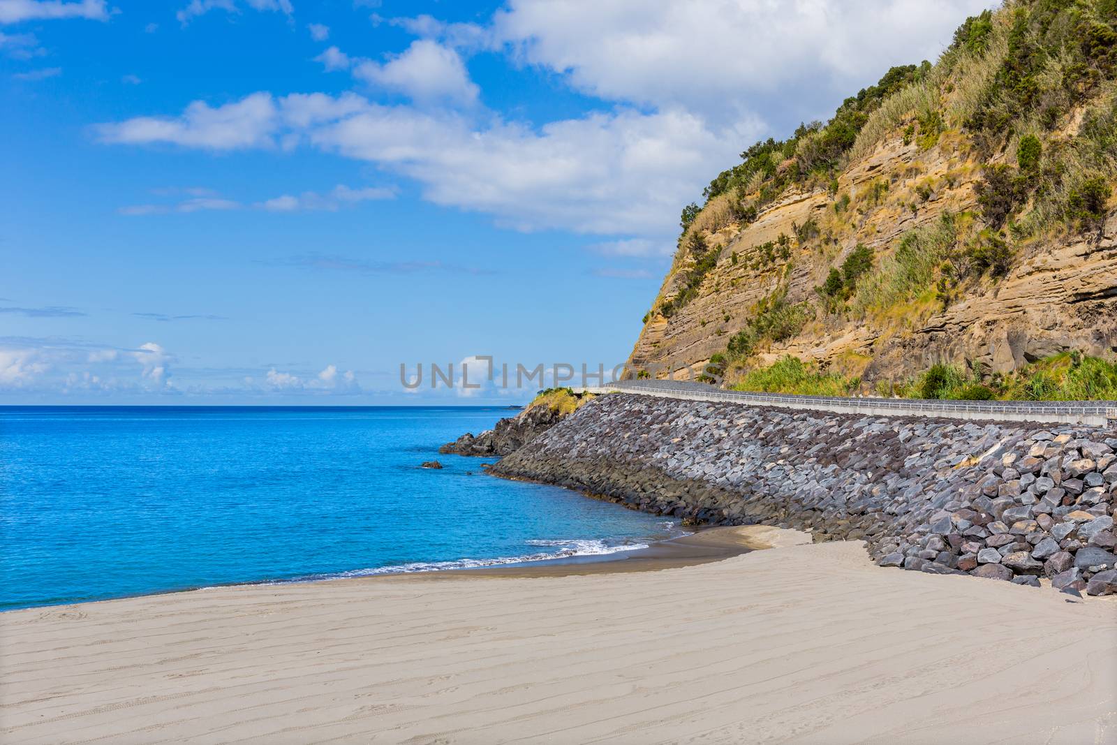 beach sand in Agua de Pau, Azores by zittto