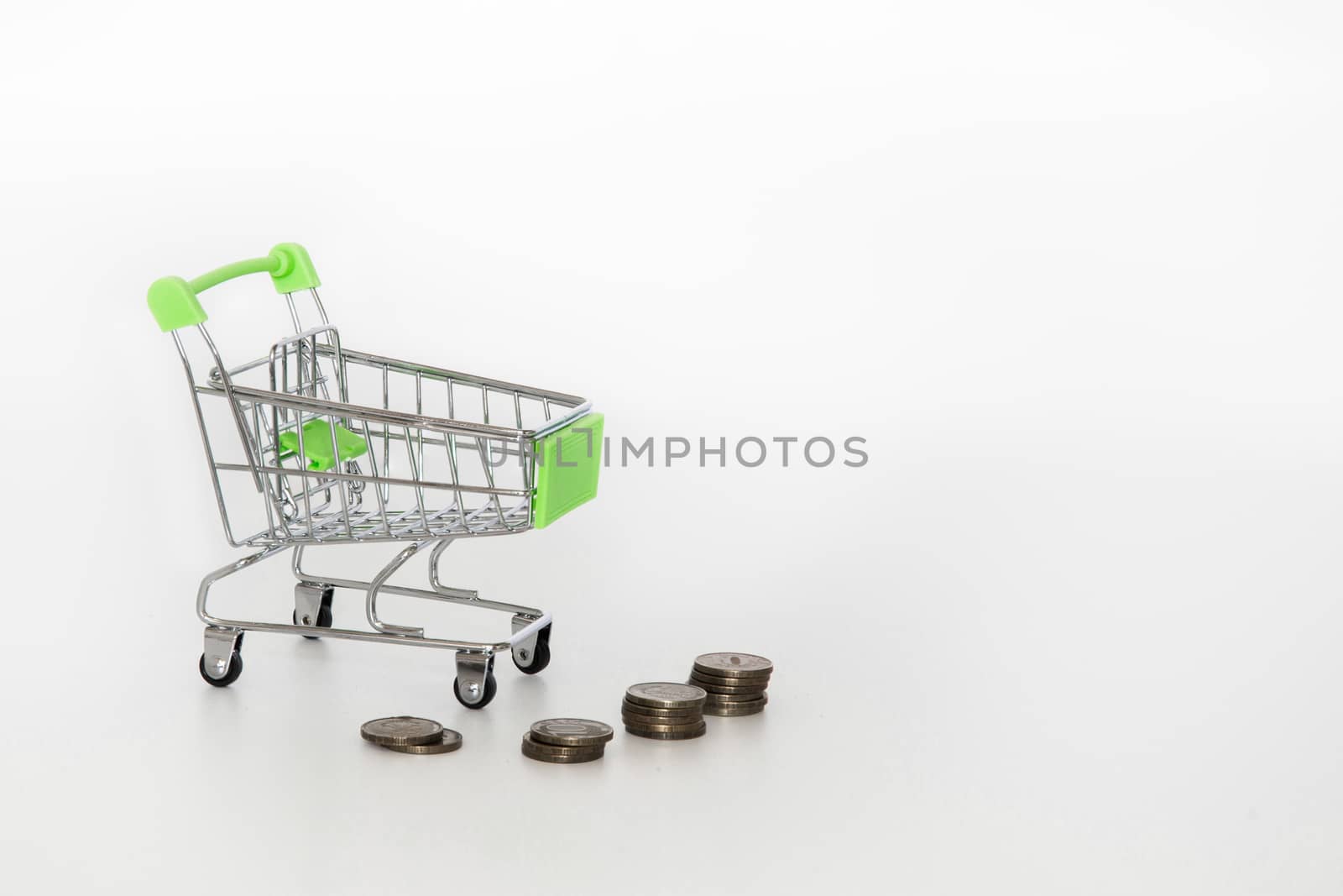 Cost of shopping or spending savings concept