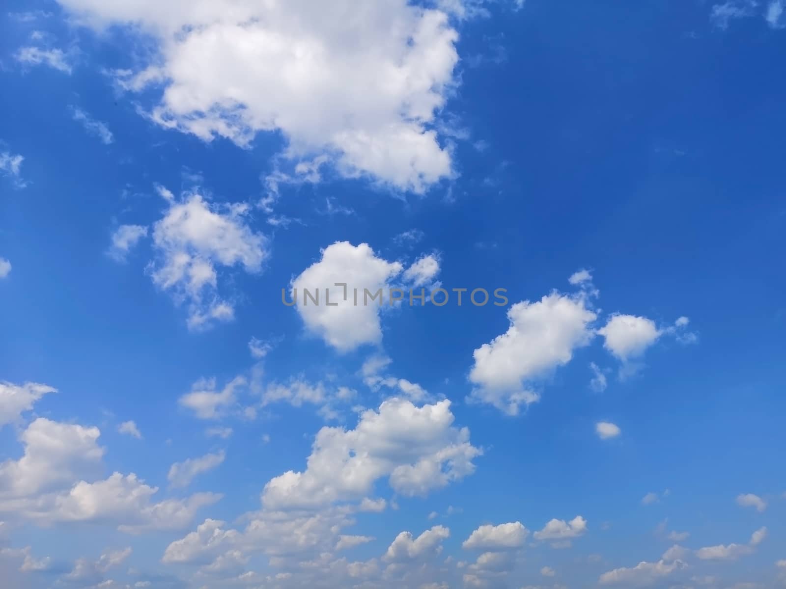 Beautiful blue sky and clouds natural background by galinasharapova