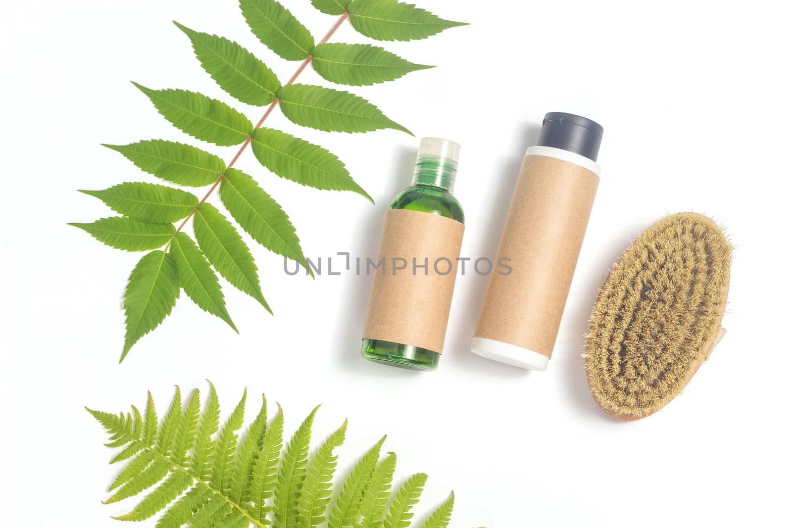 Herbal Cosmetic Bottles Spa Body care Ad Template