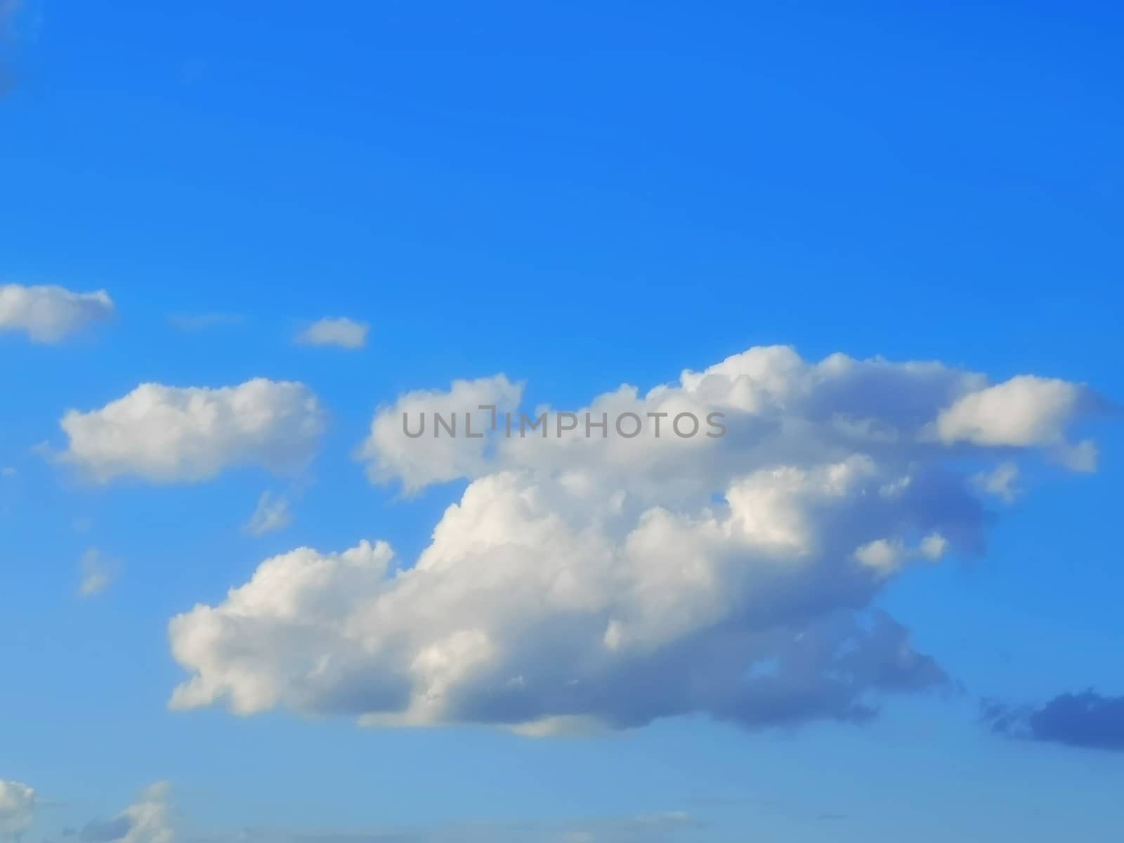 Beautiful blue sky and clouds natural background by galinasharapova