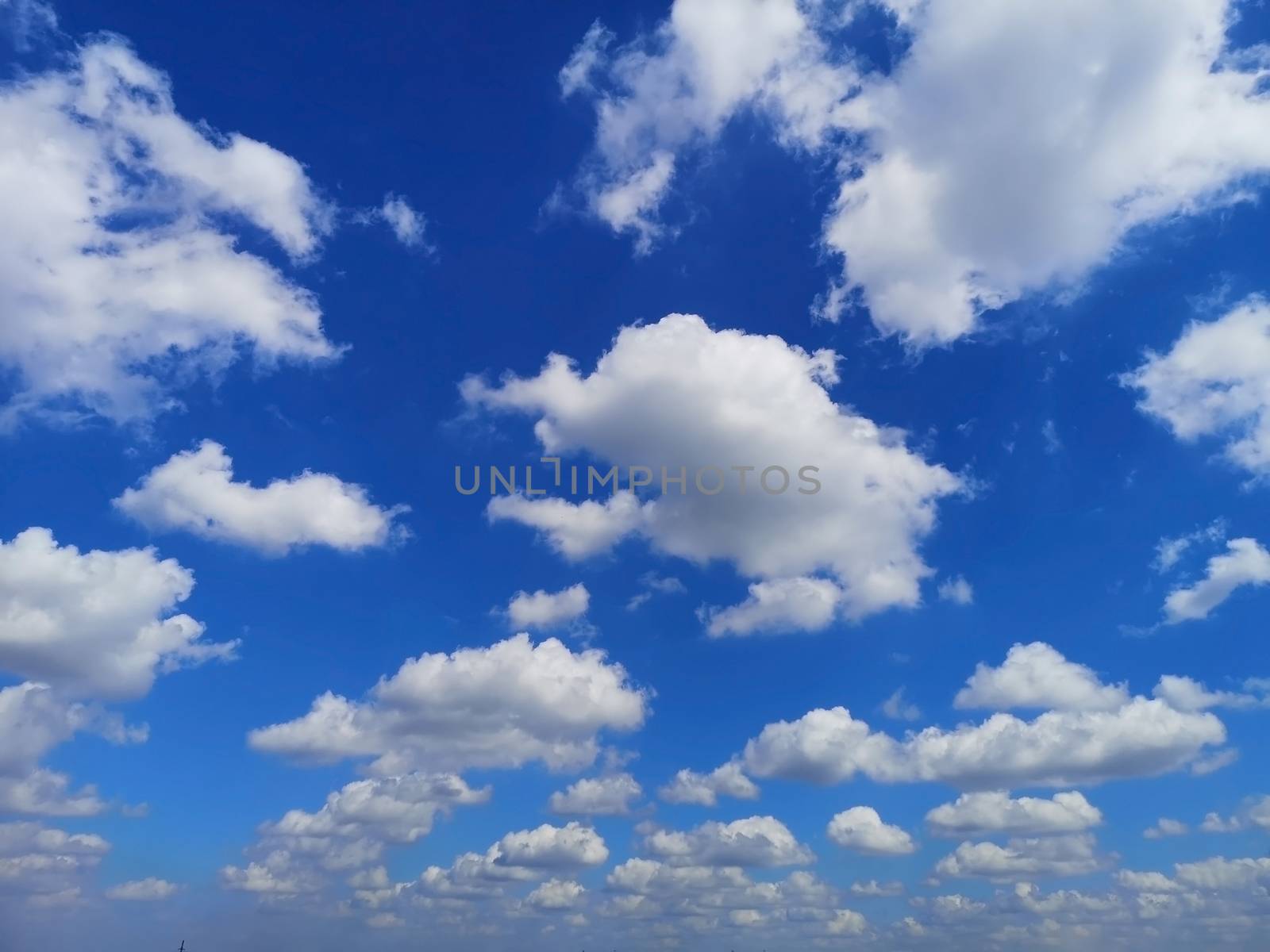 Beautiful blue sky and clouds natural background by galinasharapova