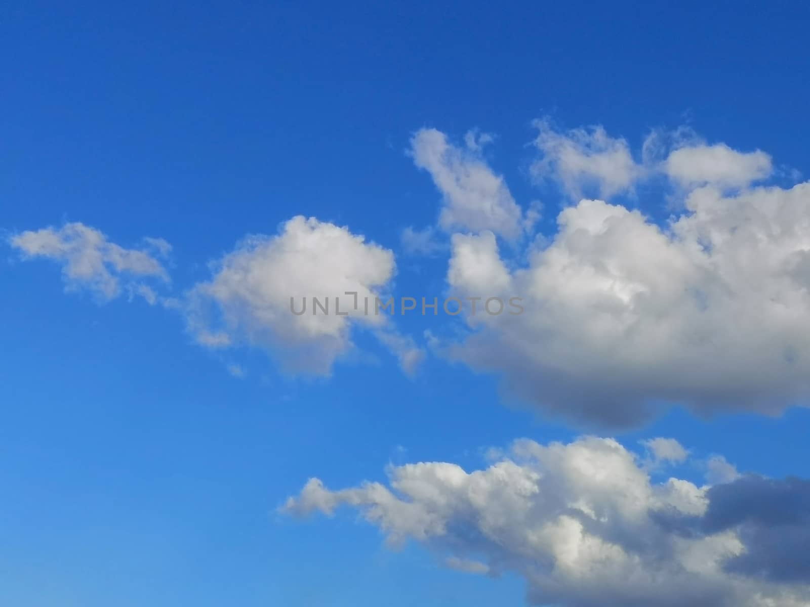 Beautiful blue sky and clouds natural background by galinasharapova