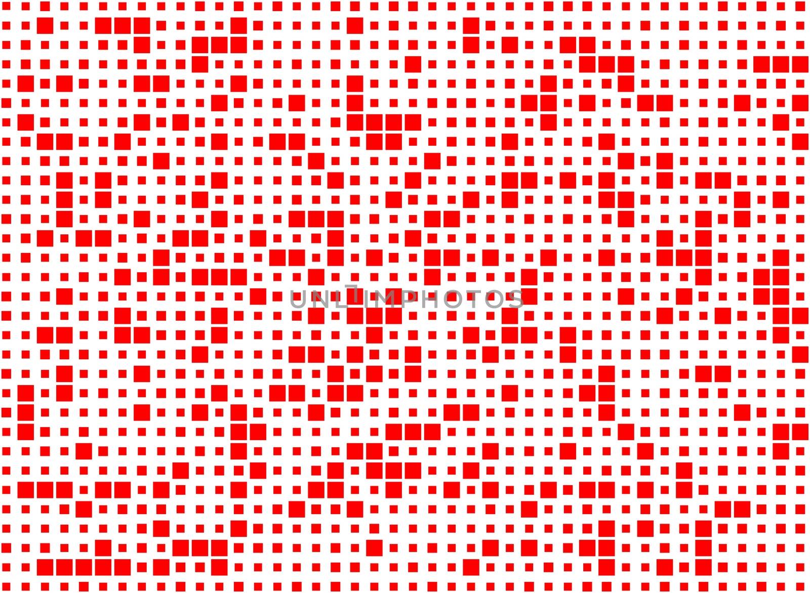 illustration of seamless pattern of square red background, different sizes shapes by Andreajk3