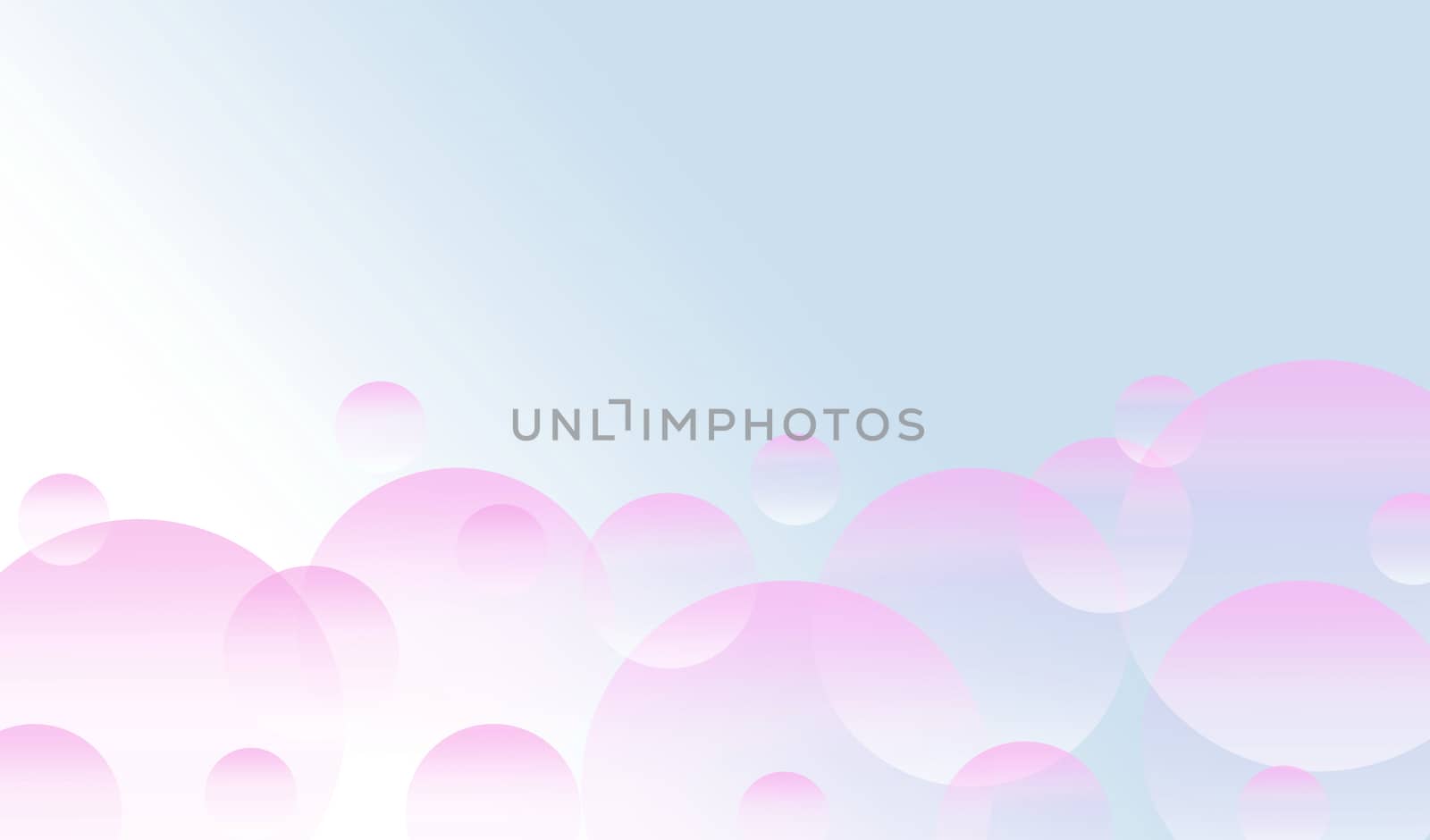 abstract blue background with pink balls