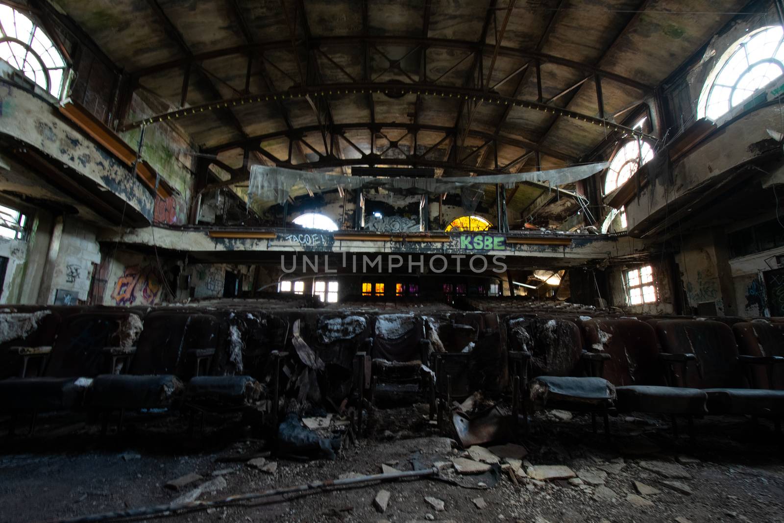 Inside the Abandoned Procctors Palace Theatre in Newark New Jers by bju12290