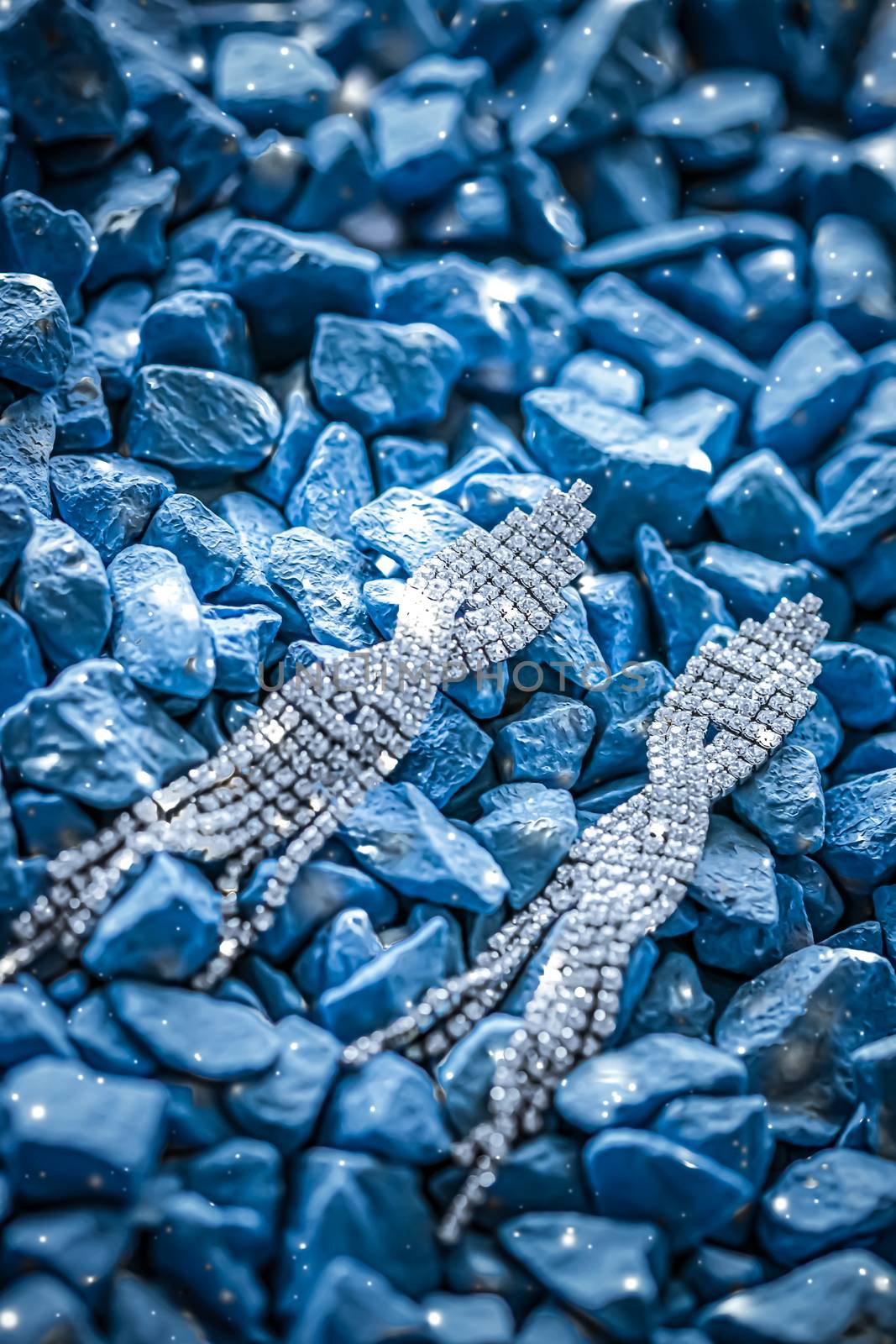 Luxury diamond earrings closeup, jewelry and fashion brand by Anneleven