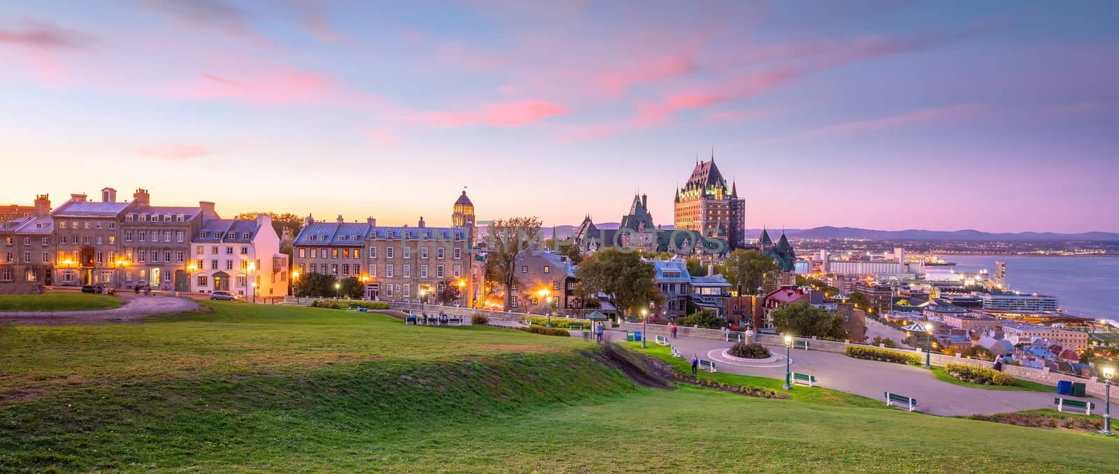 Panoramic view of Quebec City skyline in Canada by f11photo