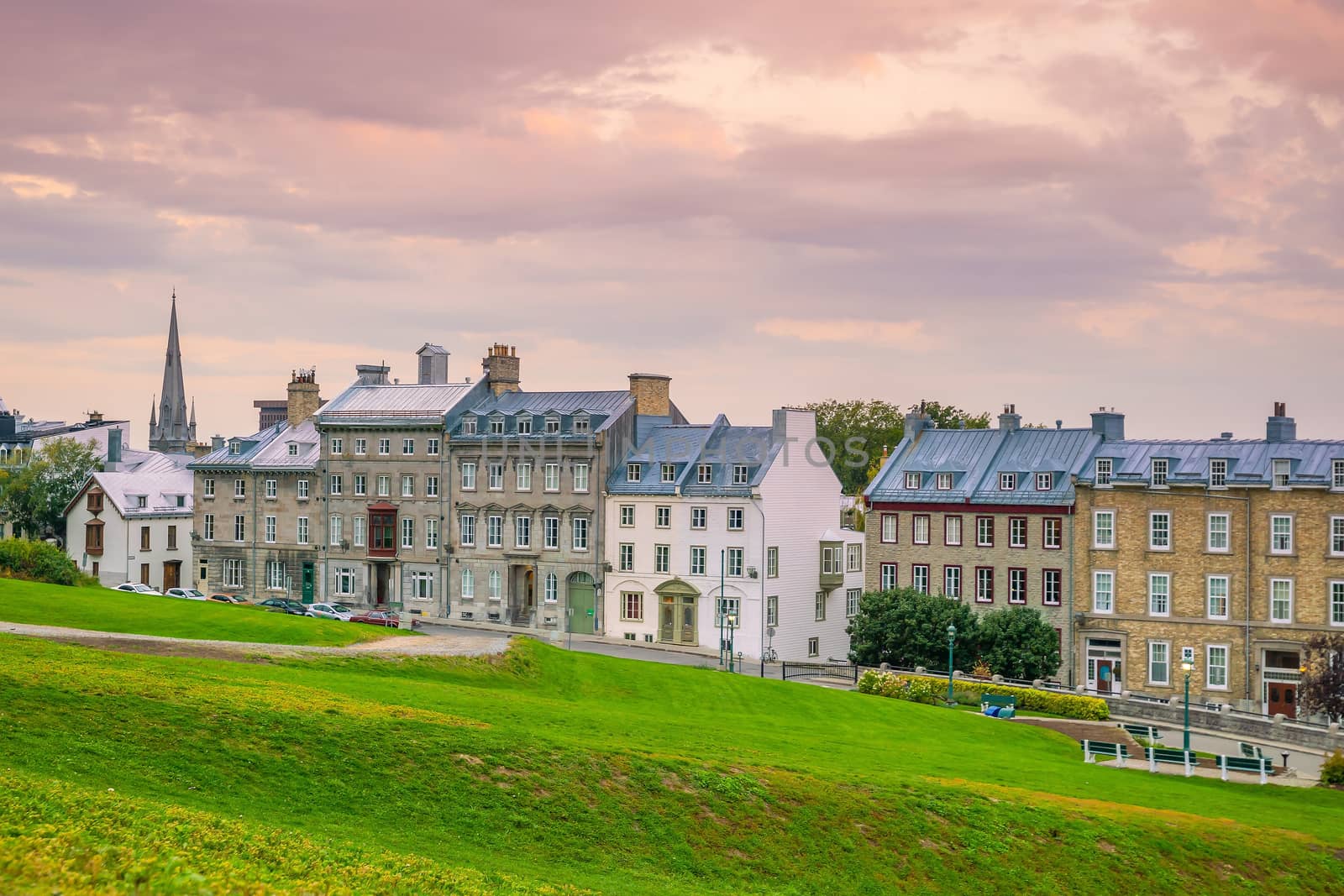 Panoramic view of Quebec City skyline in  Canada