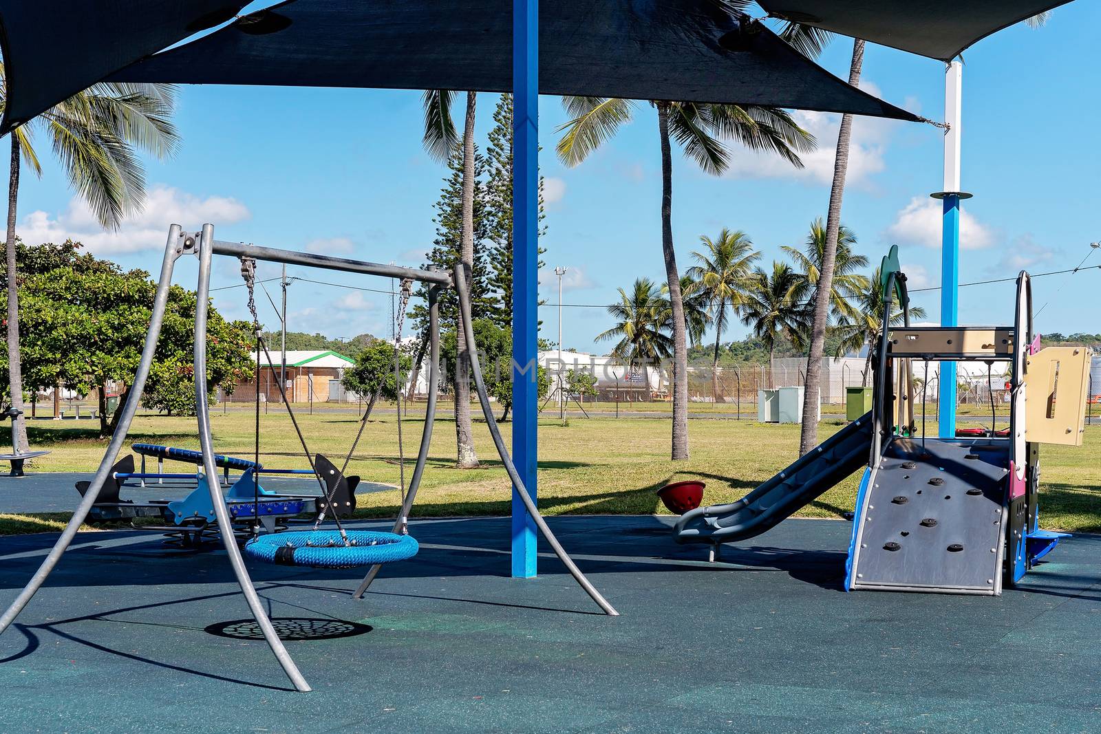 Playground empty of children, no-one to play