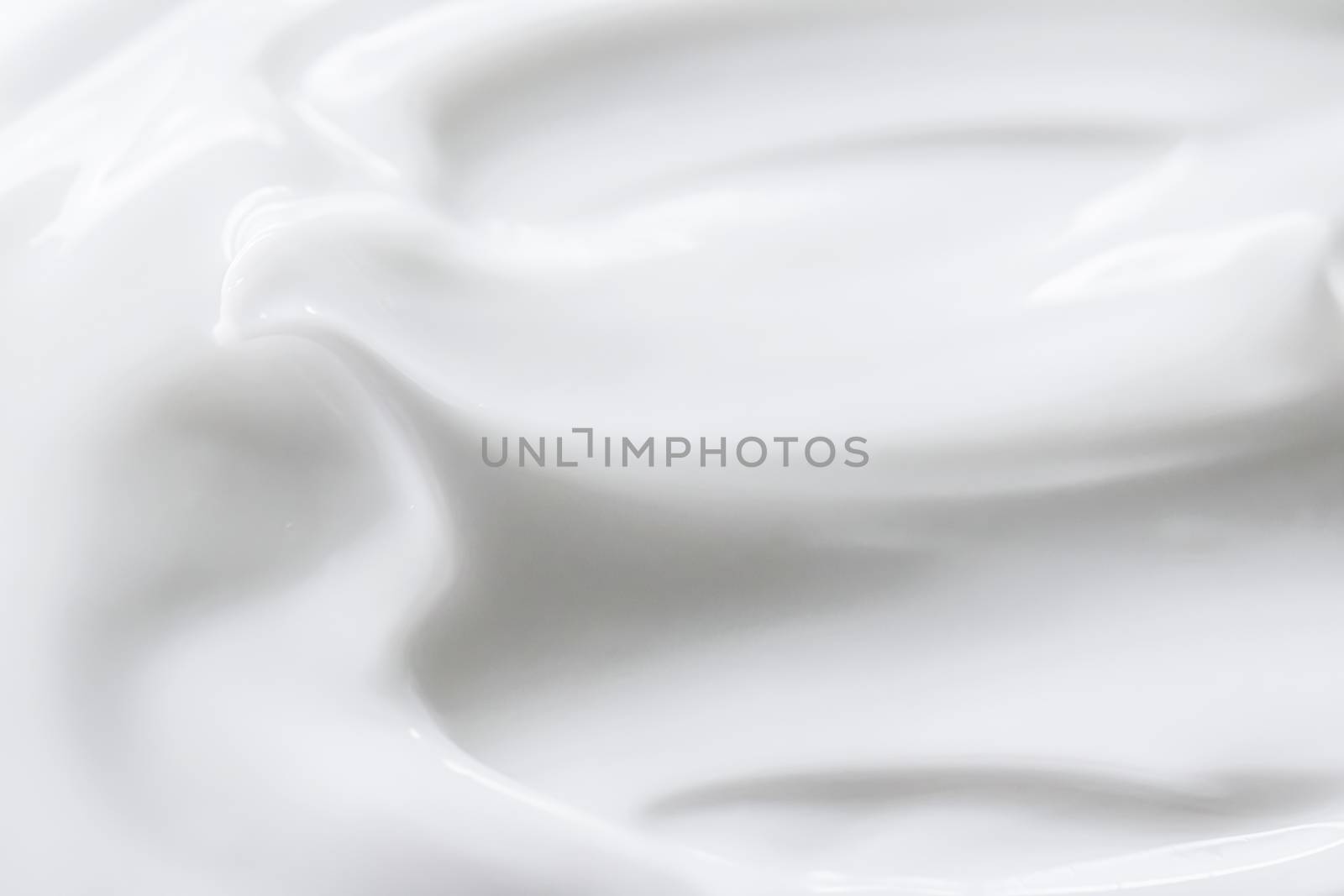 Pure white cream texture as abstract background, food substance or organic cosmetic by Anneleven