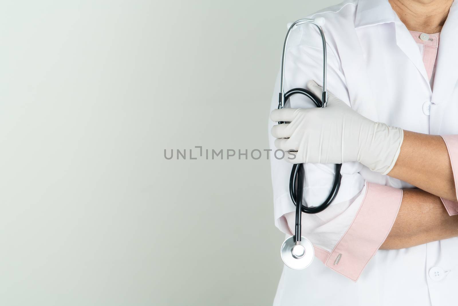 senior doctor or physician in the hospital. Concept Of Medical Technology and Healthcare Business