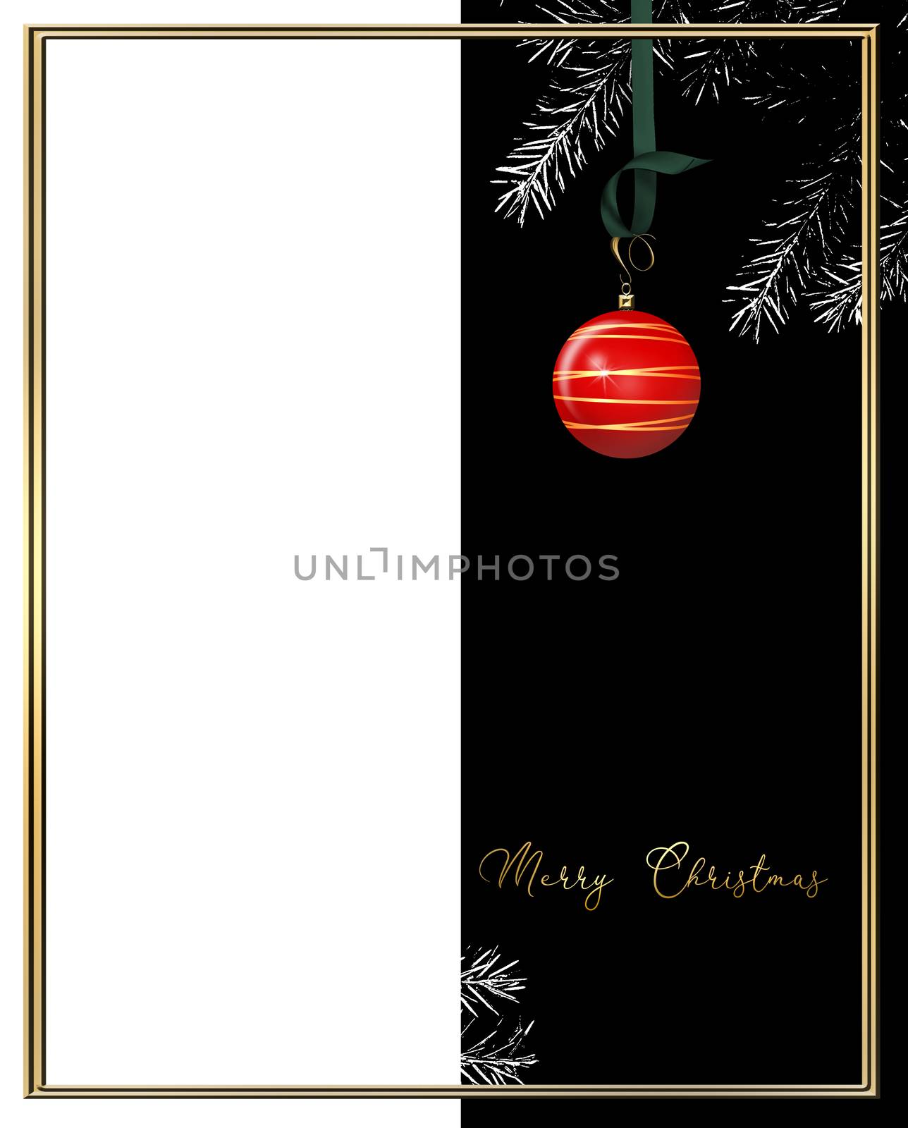 Christmas New Year background with red gold balls baubles by NelliPolk