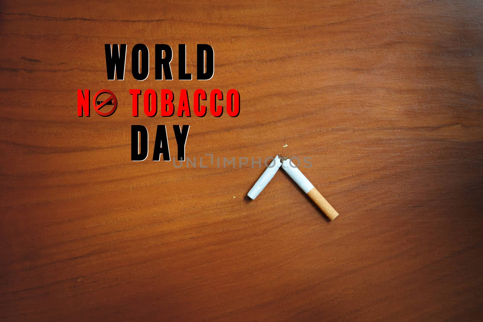 World No Tobacco Day. May 31st No Smoking Day. Poison of cigarette