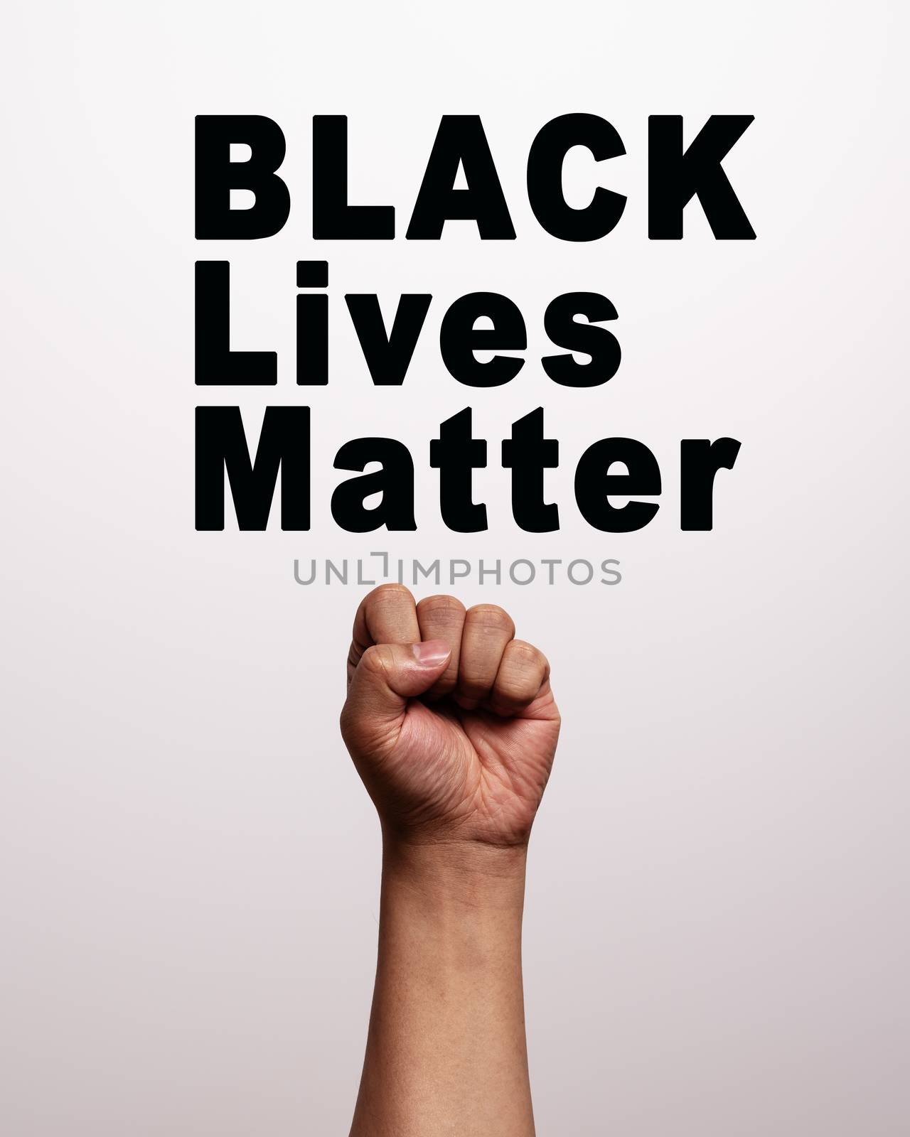 Black Lives Matter with Strong Fist as sign of Black Power by psodaz