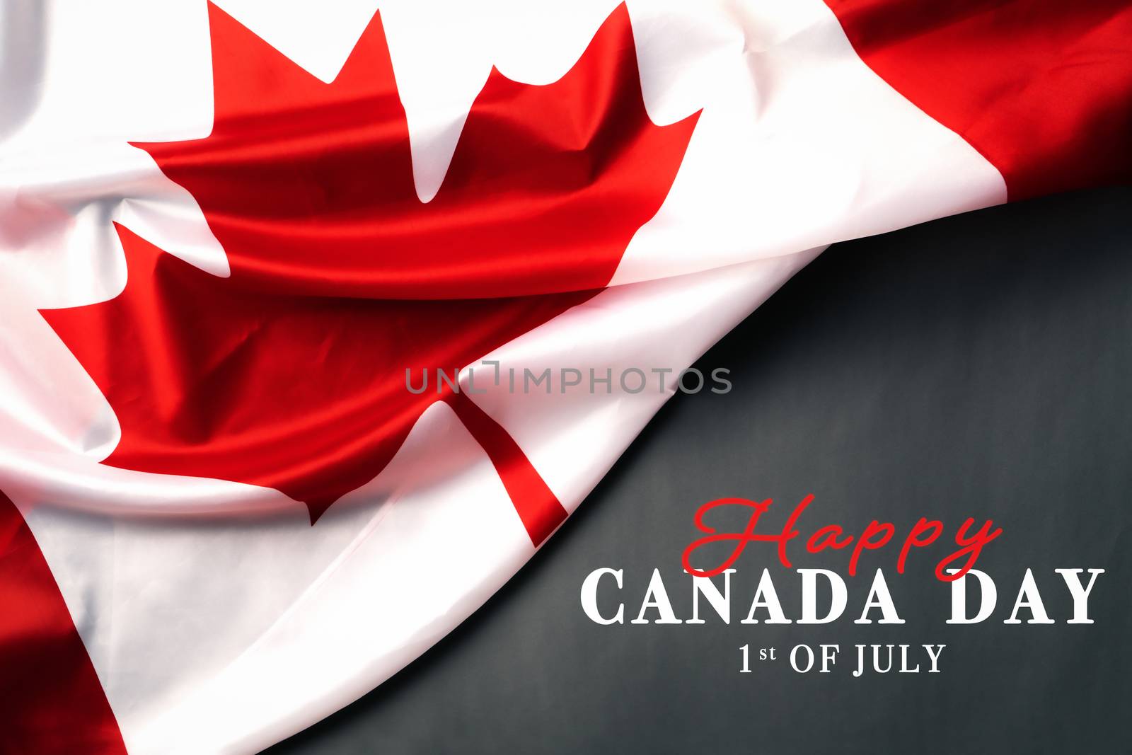 Happy Canada Day with Canada flag background