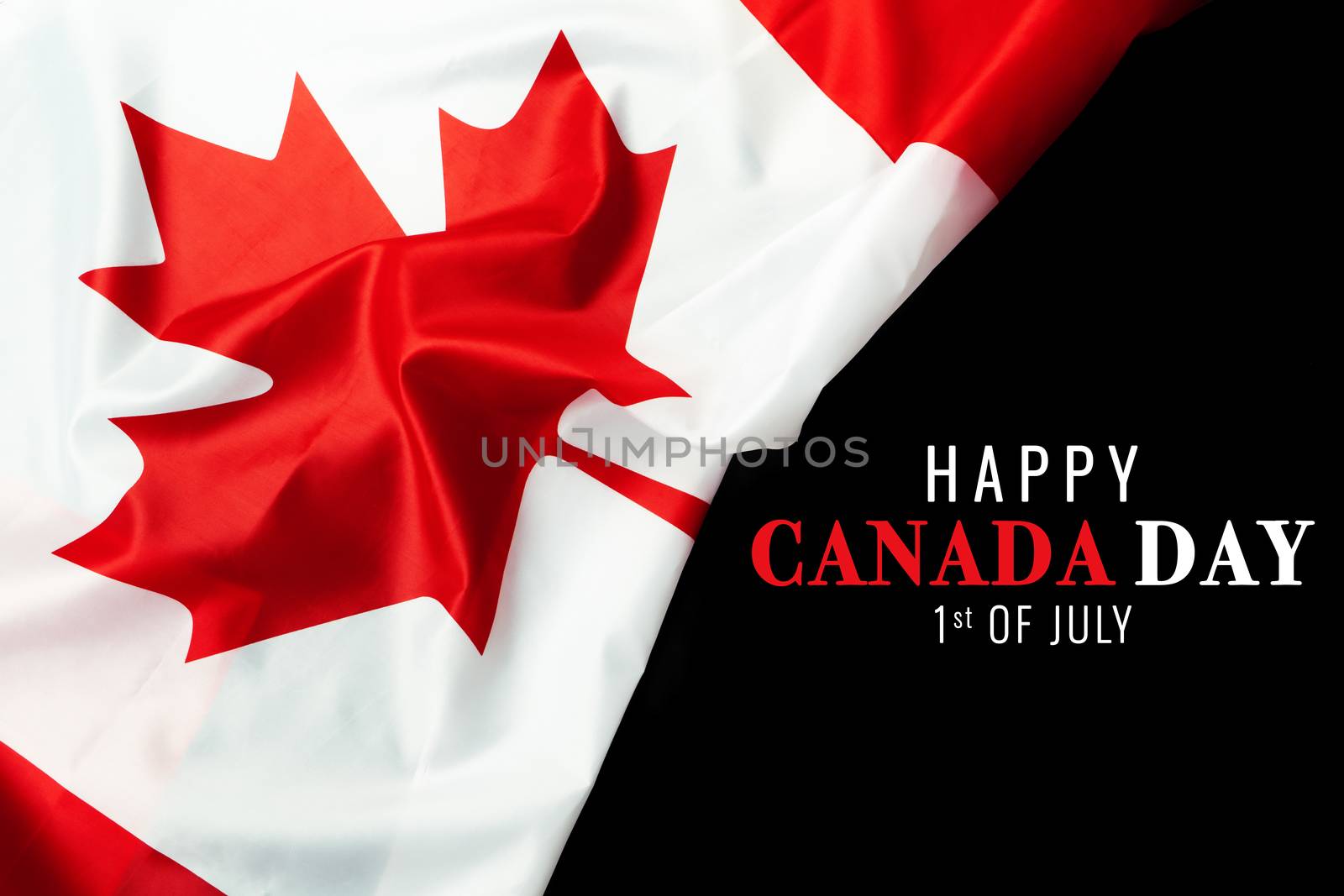 Happy Canada Day with Canada flag background by psodaz