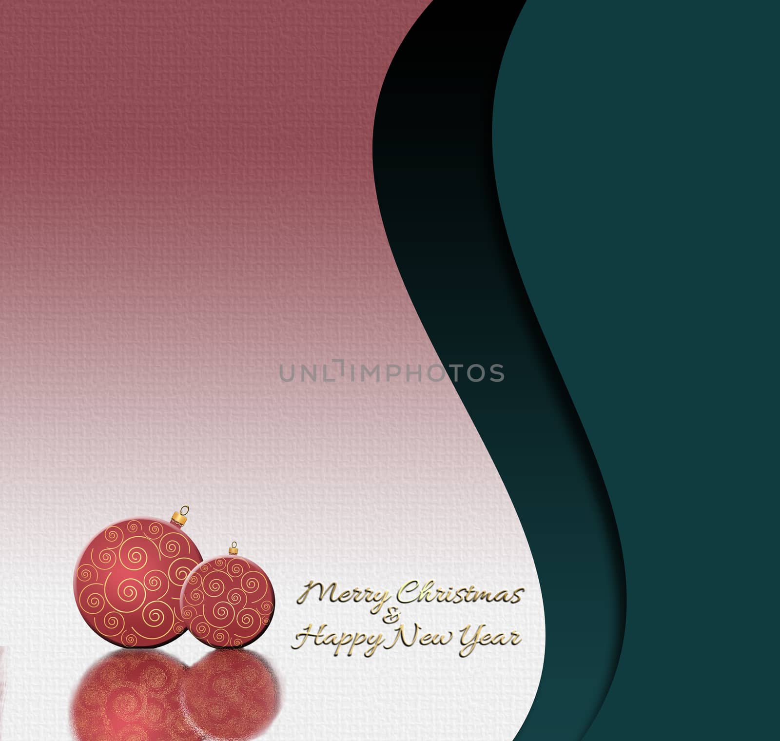 Elegant Christmas background with hanging balls in brown colour by NelliPolk