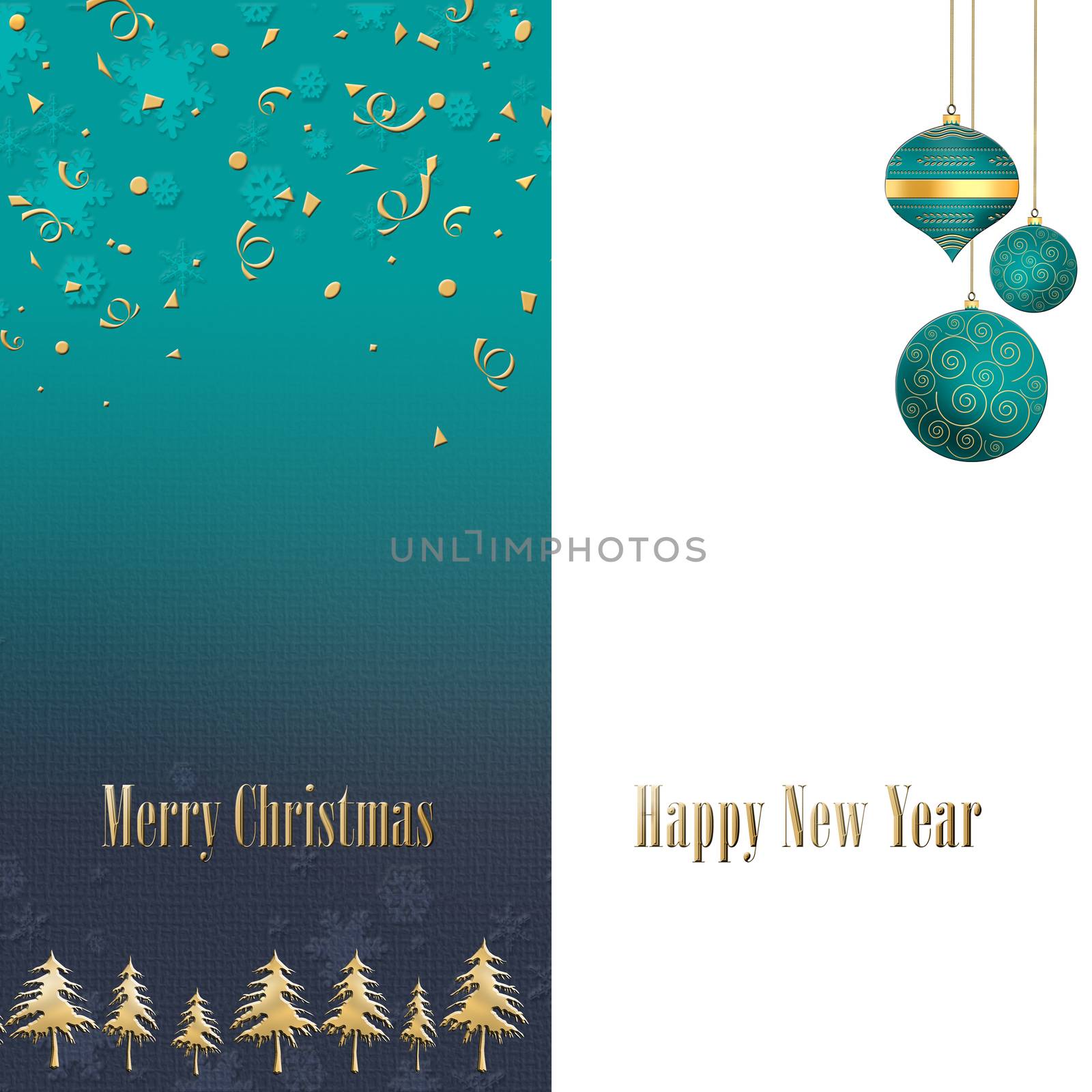 Christmas New Year background with balls by NelliPolk