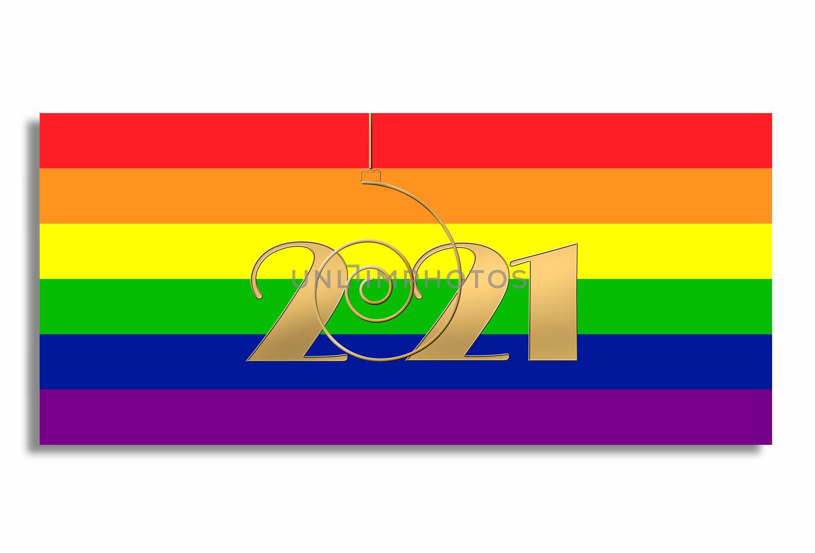 Happy New Year 2021 LGBT concept by NelliPolk