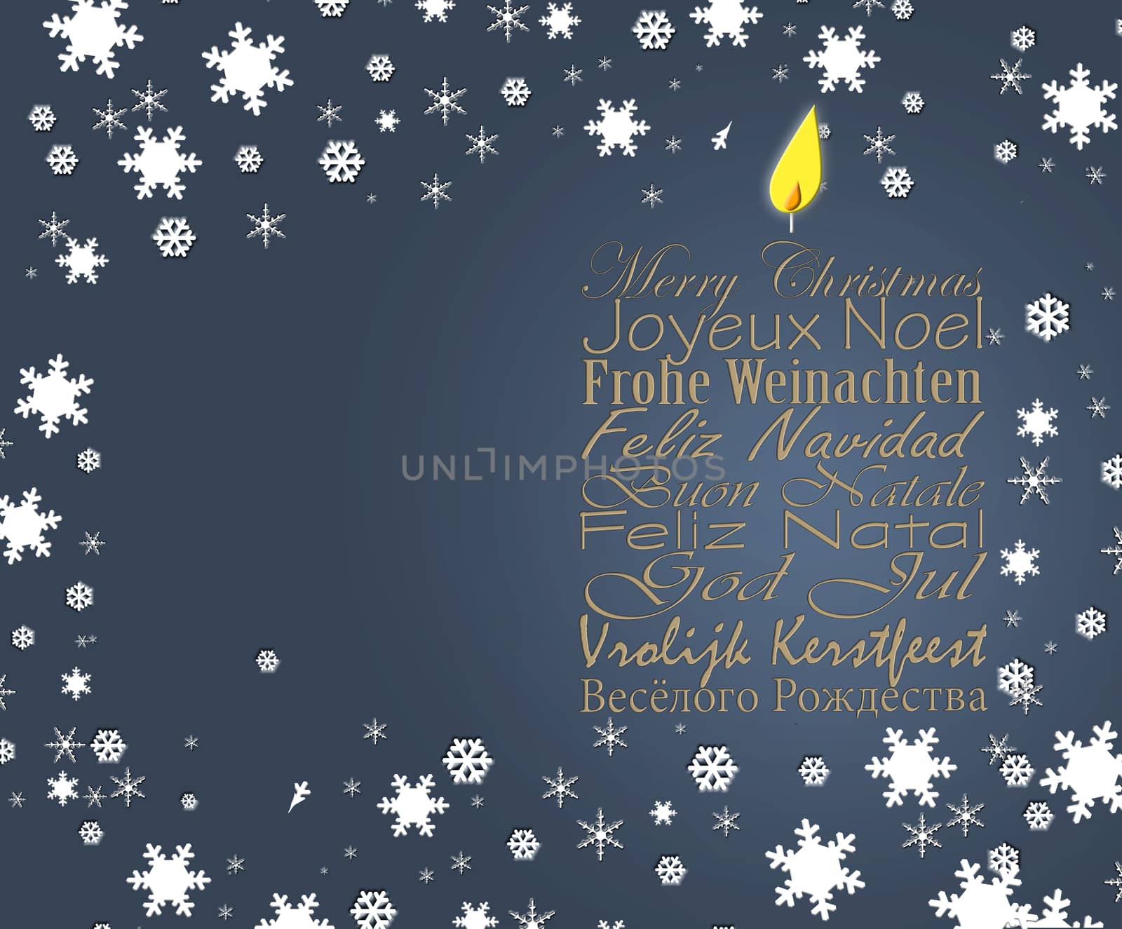 Merry Christmas wishes corporate bisuness card in European languages by NelliPolk