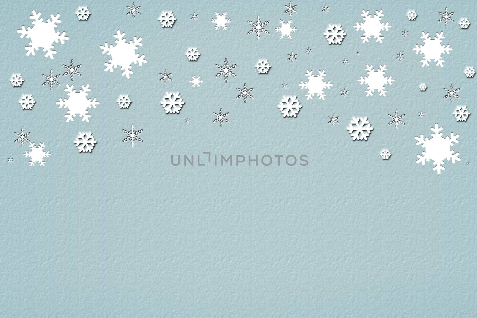 Stylish beautiful snowflakes design for winter. Abstract Paper Craft Snowflakes pastel background. Greeting Christmas card. Banner, copy space.. 3D illustration.