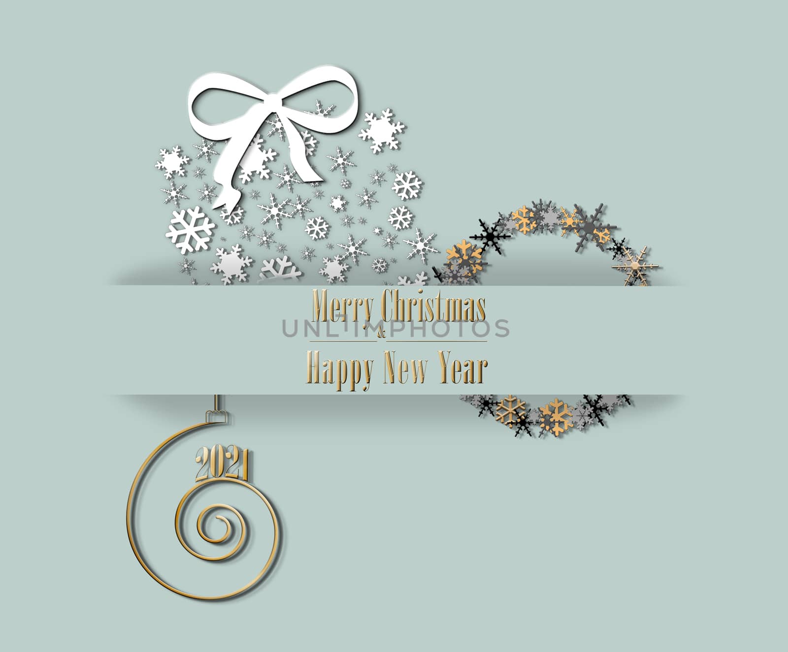 2021 Merry Christmas and Happy New year card in pastel colour by NelliPolk