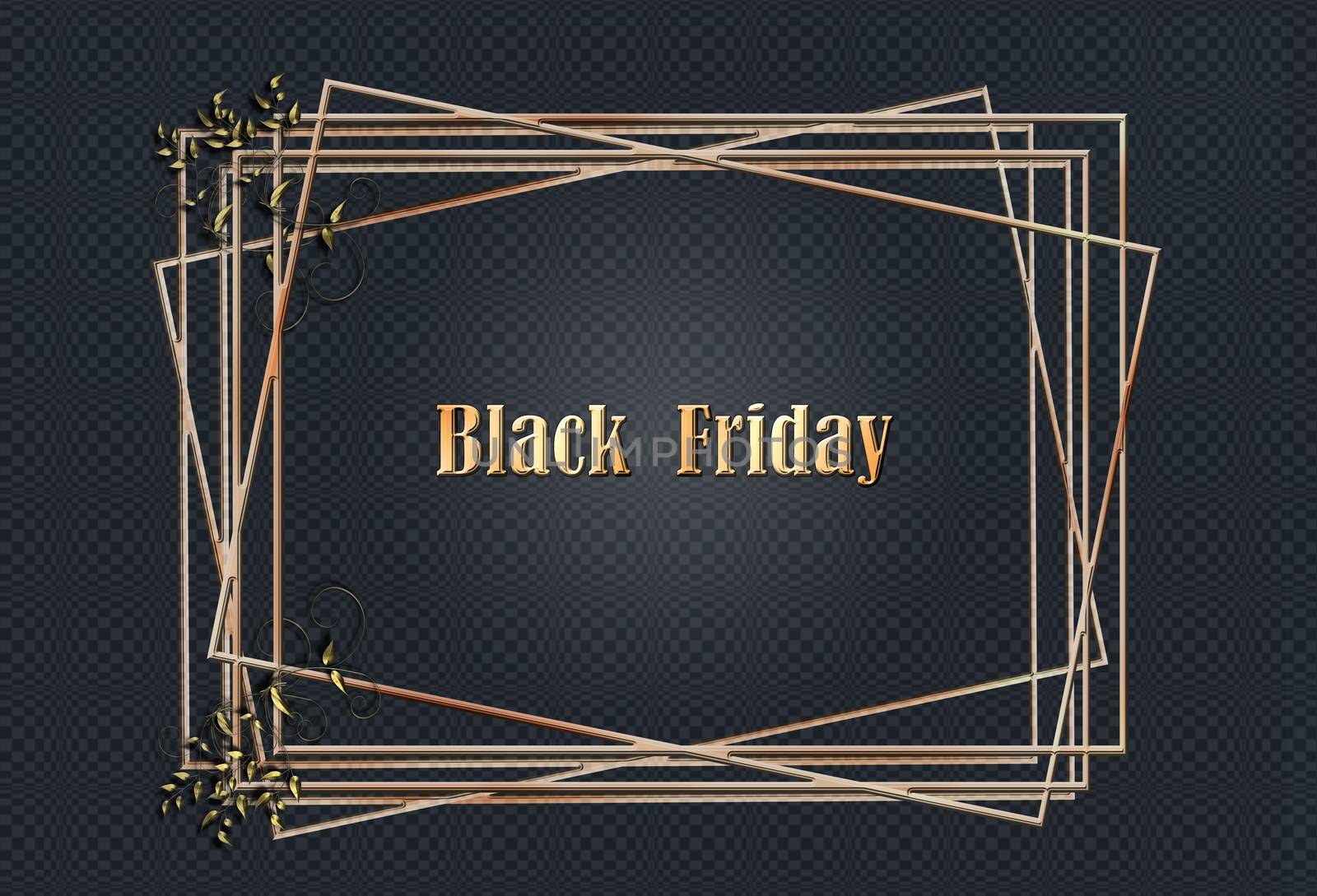 Black Friday Sale. Banner, poster on dark background. by NelliPolk