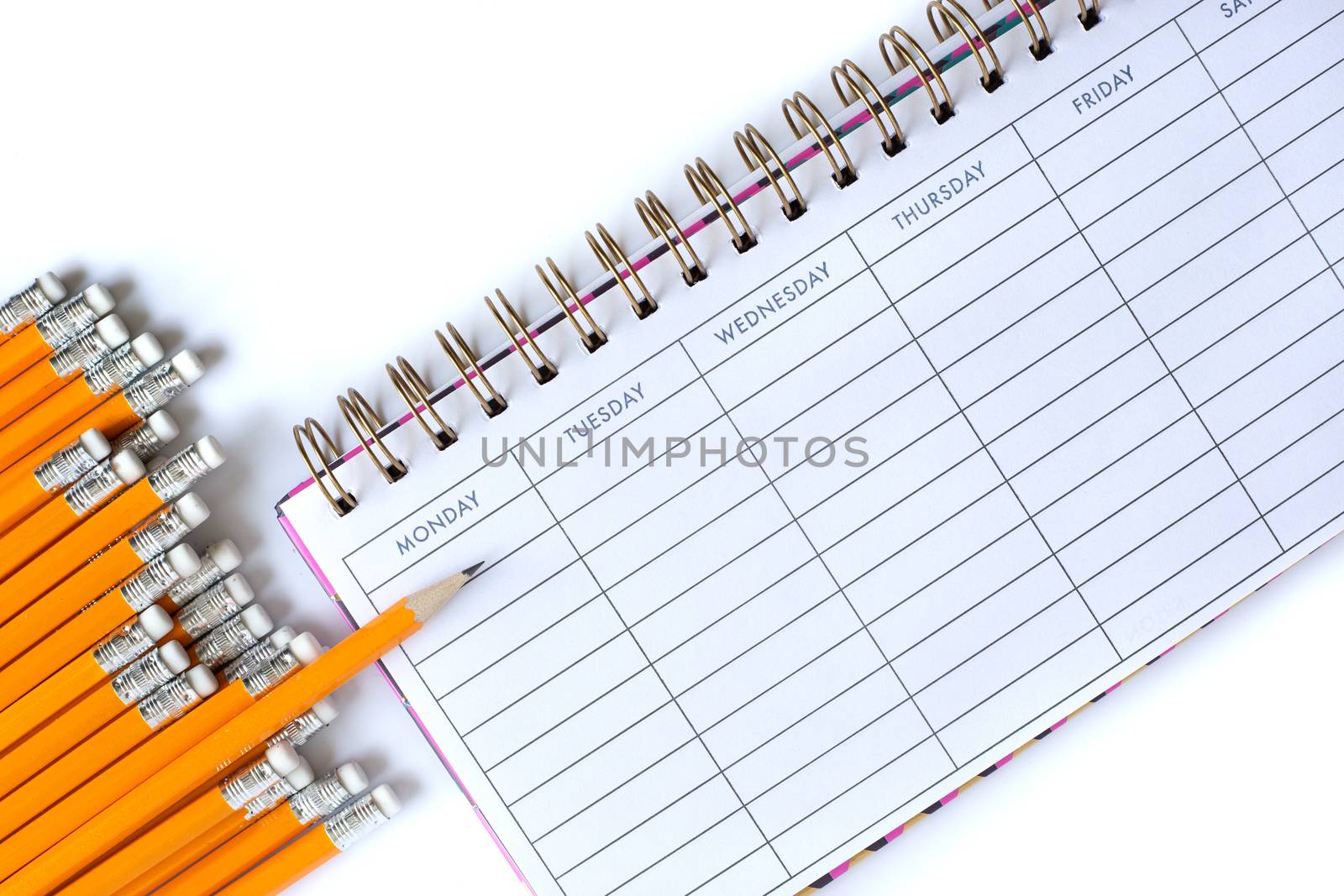 school, office supplies on white background by NelliPolk